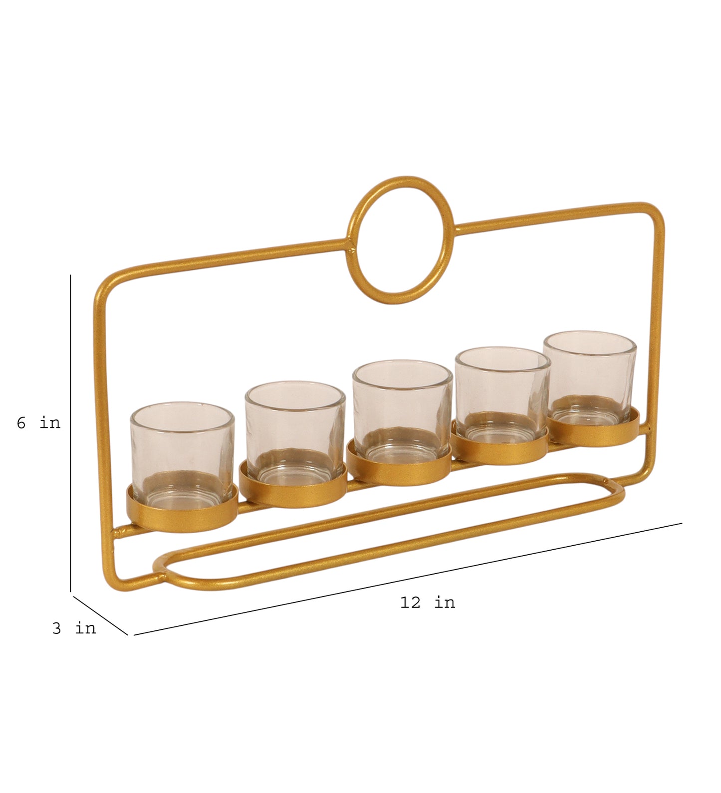 Metal & Glass Rectangular Tealight Holder