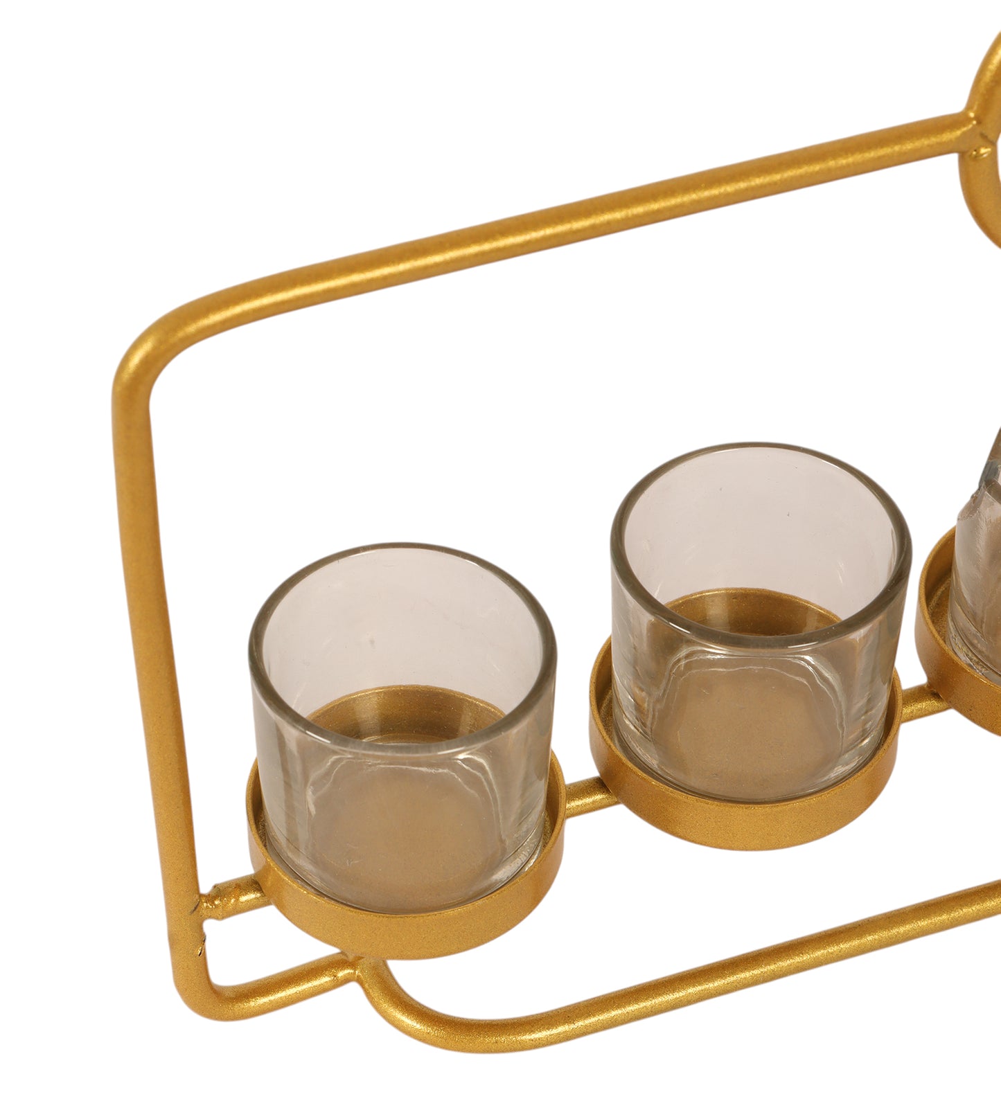 Metal & Glass Rectangular Tealight Holder