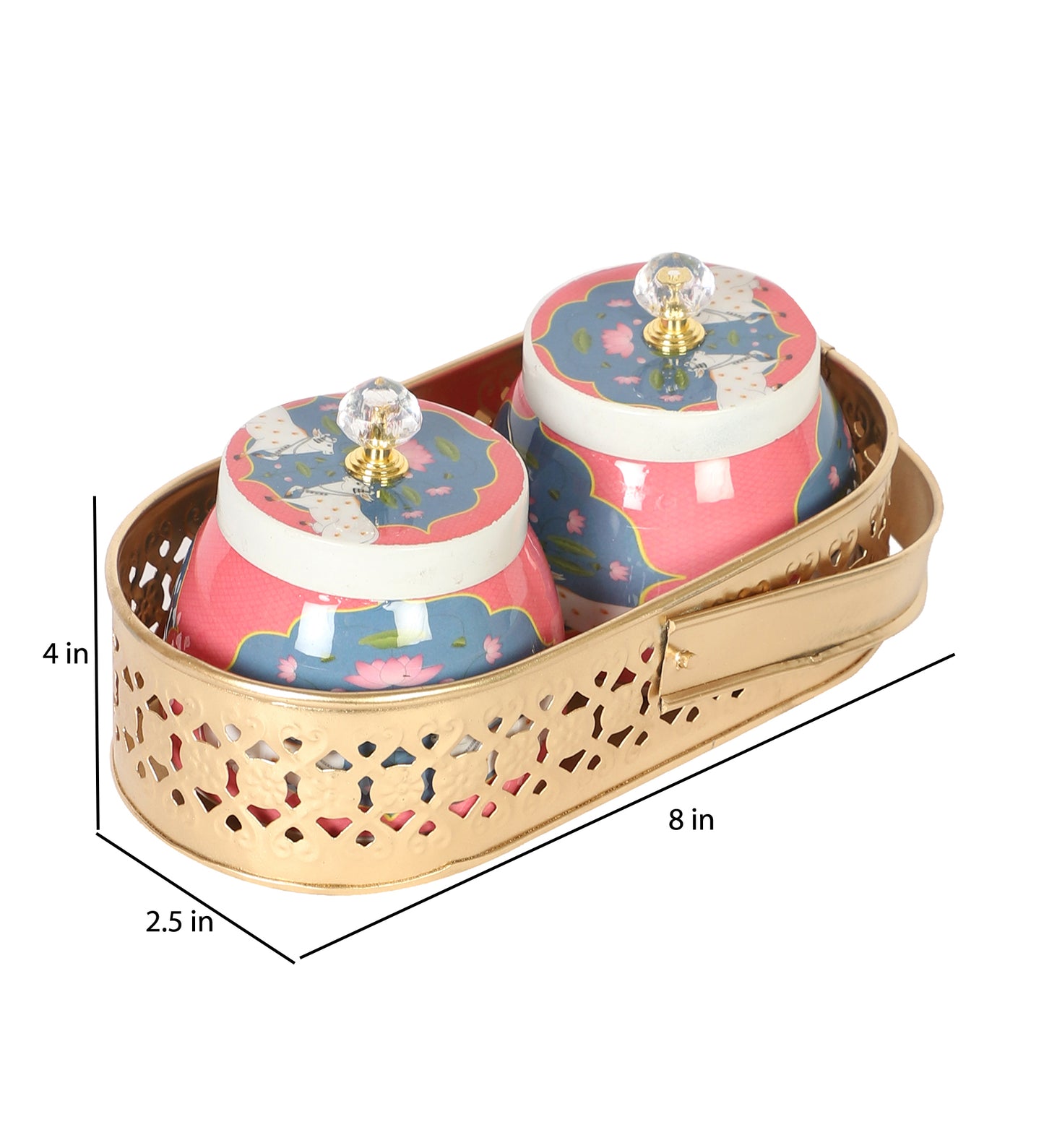 White Cow Print Jars basket Set of 3