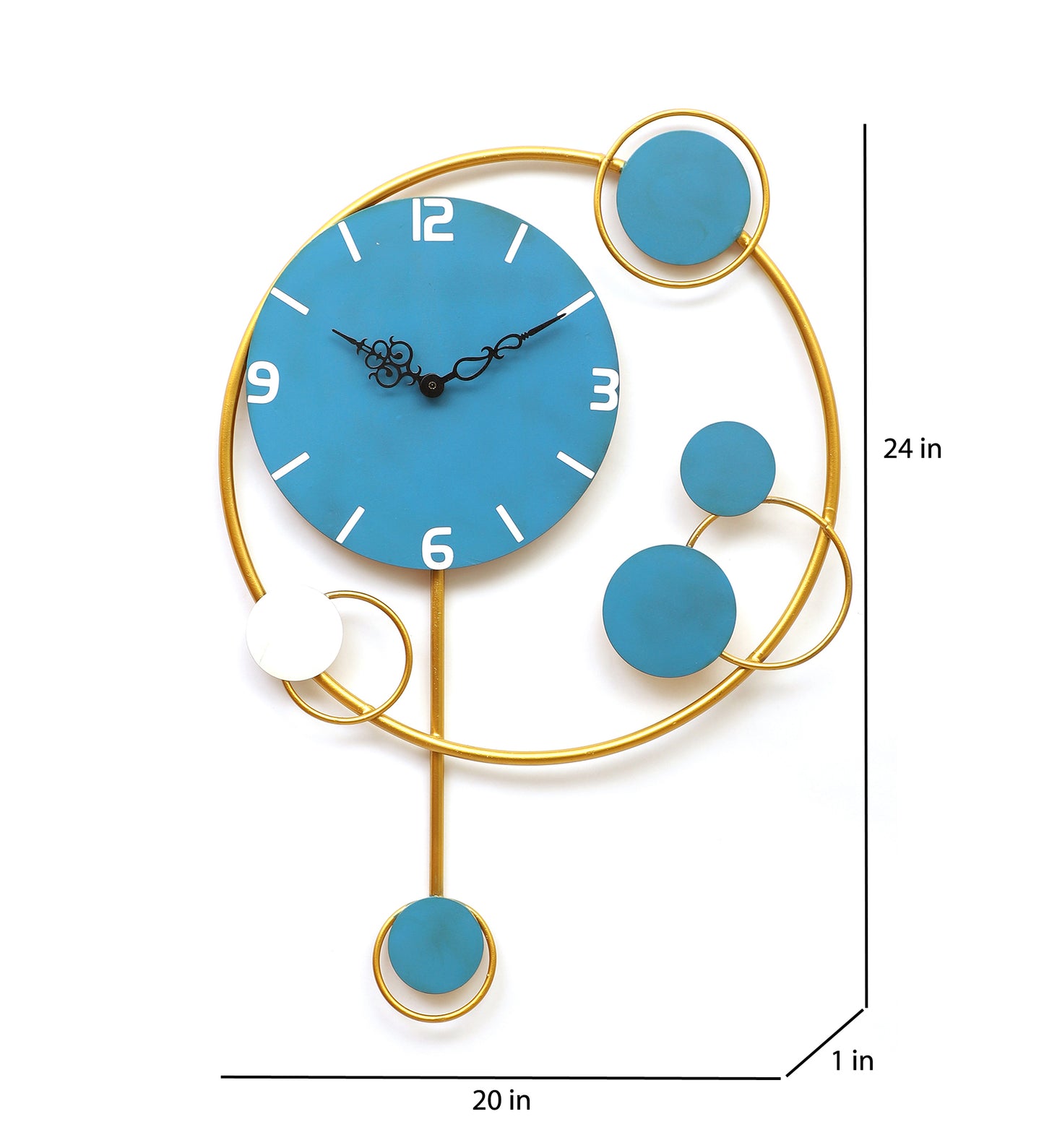 Green & Gold Pendulam Clock