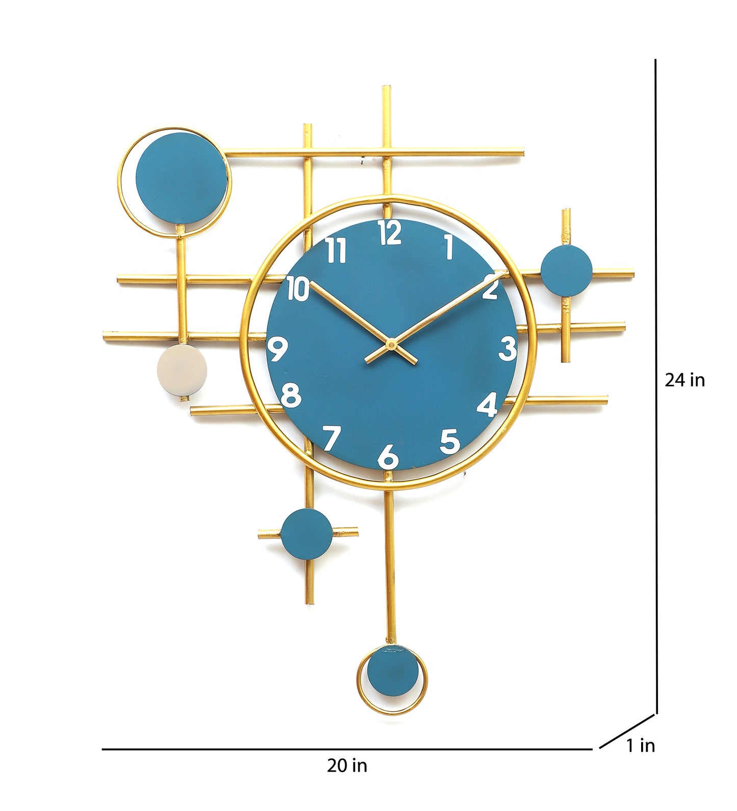 Green & Gold Double Pendulam Clock