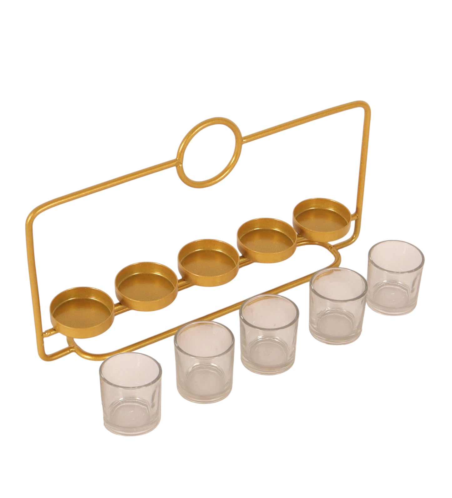 Metal & Glass Rectangular Tealight Holder