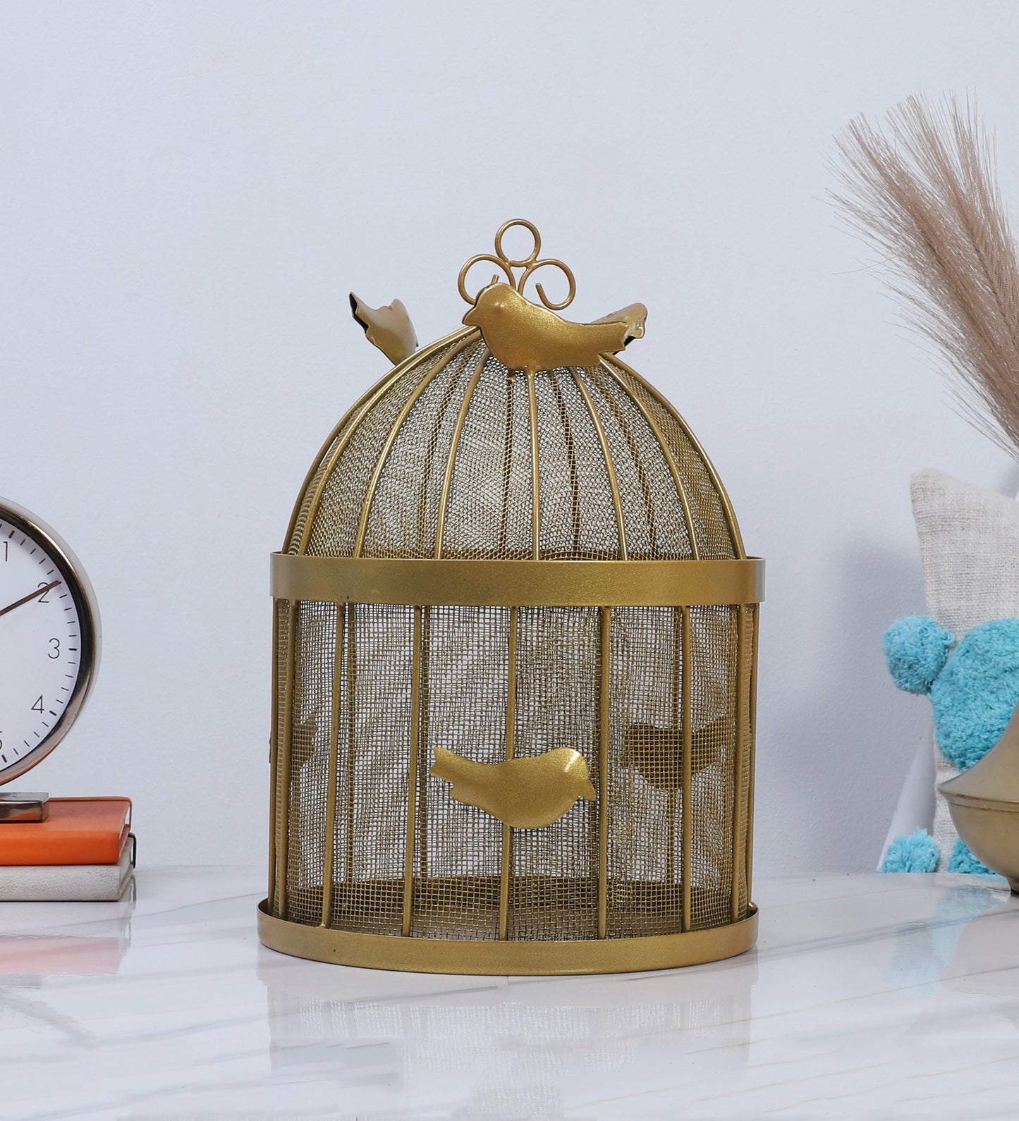 Gold Bird Fruit Cage Basket