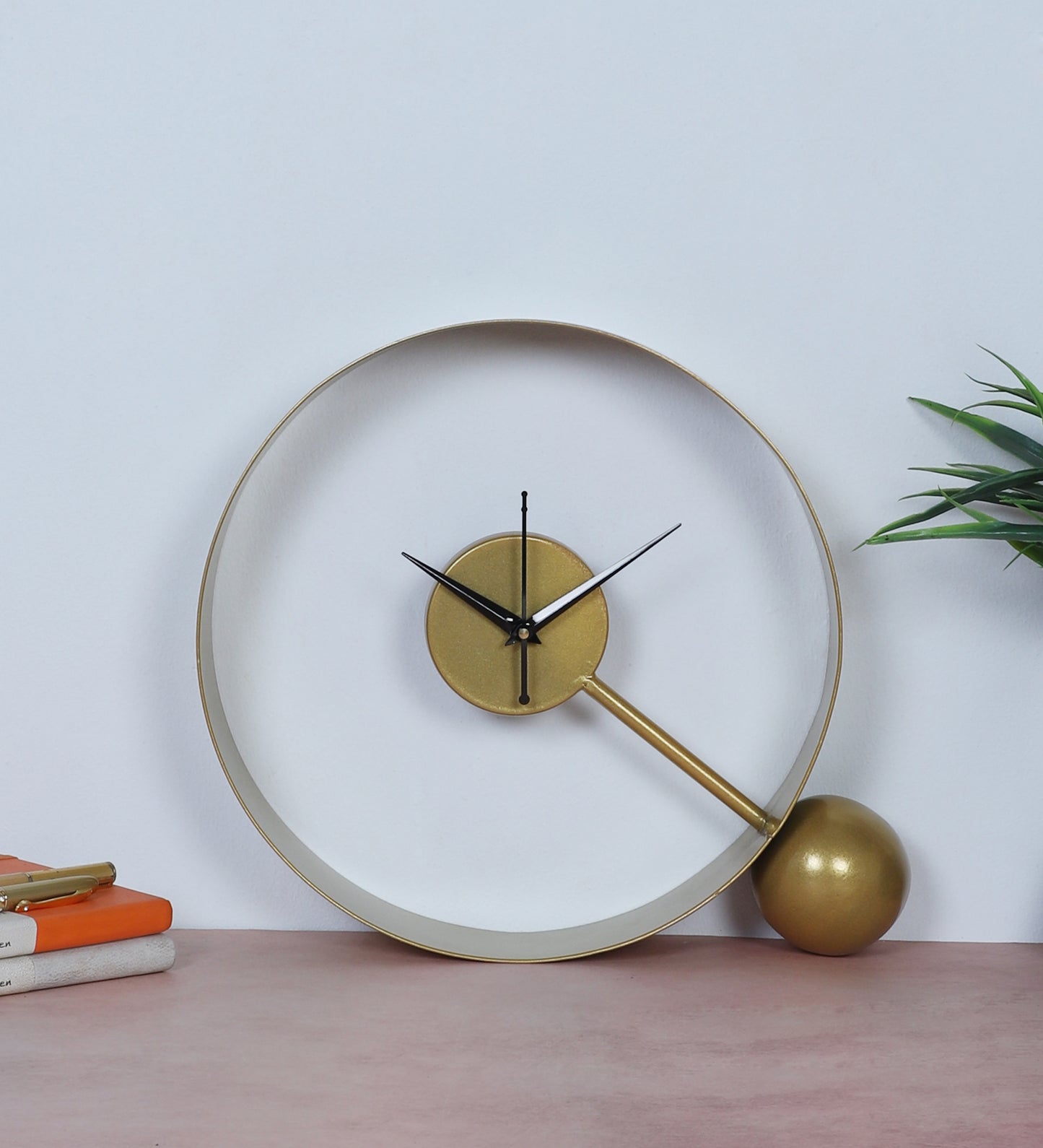 Gold Round Ball Table Clock