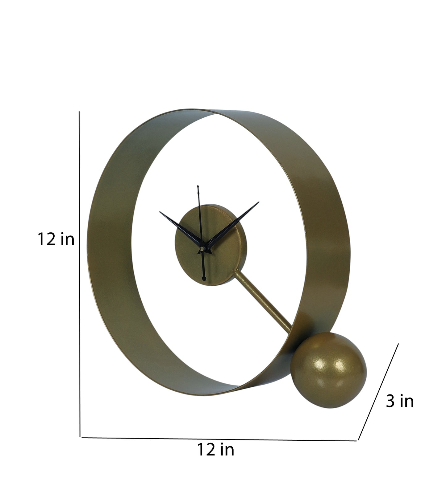 Gold Round Ball Table Clock
