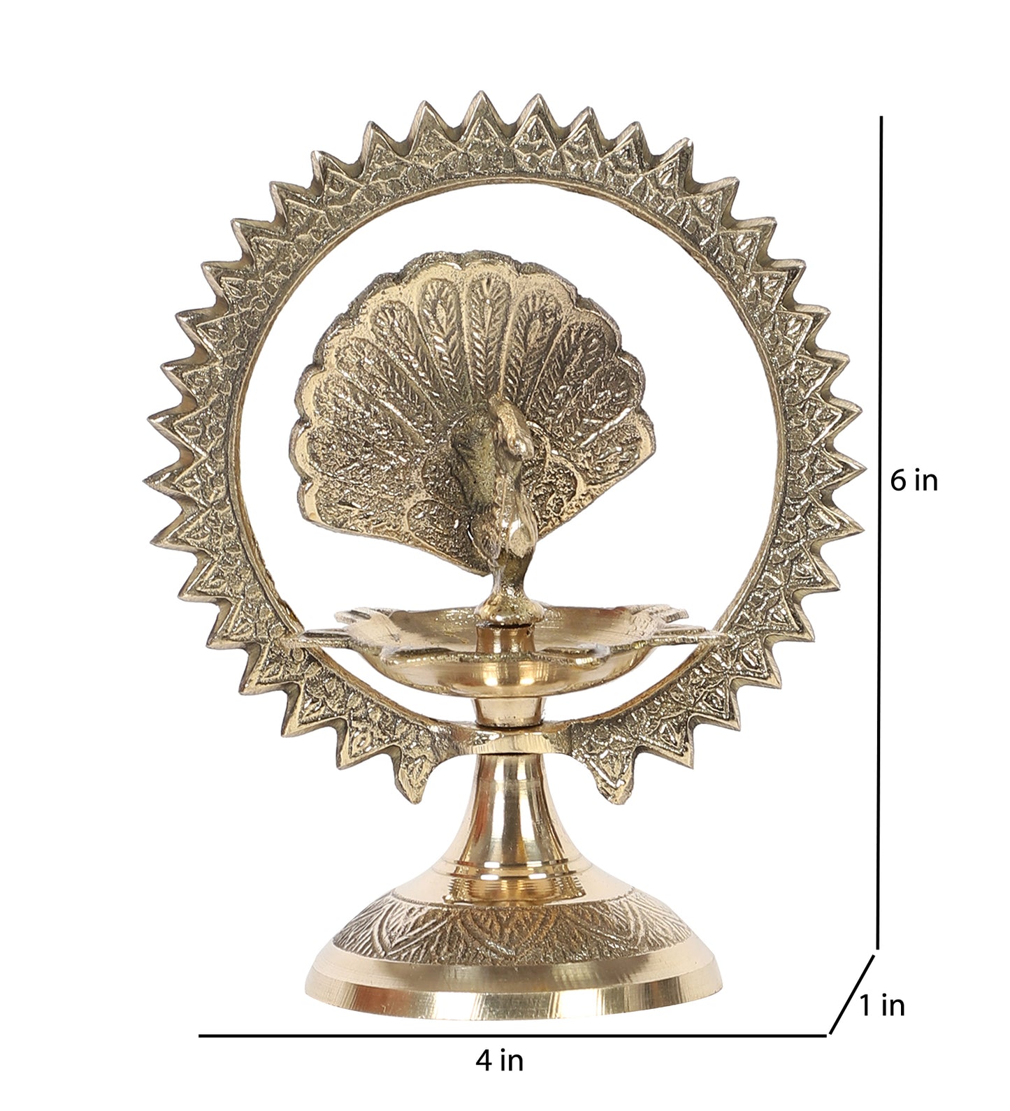 Peacock Brass Kerela Deepak Set of 2