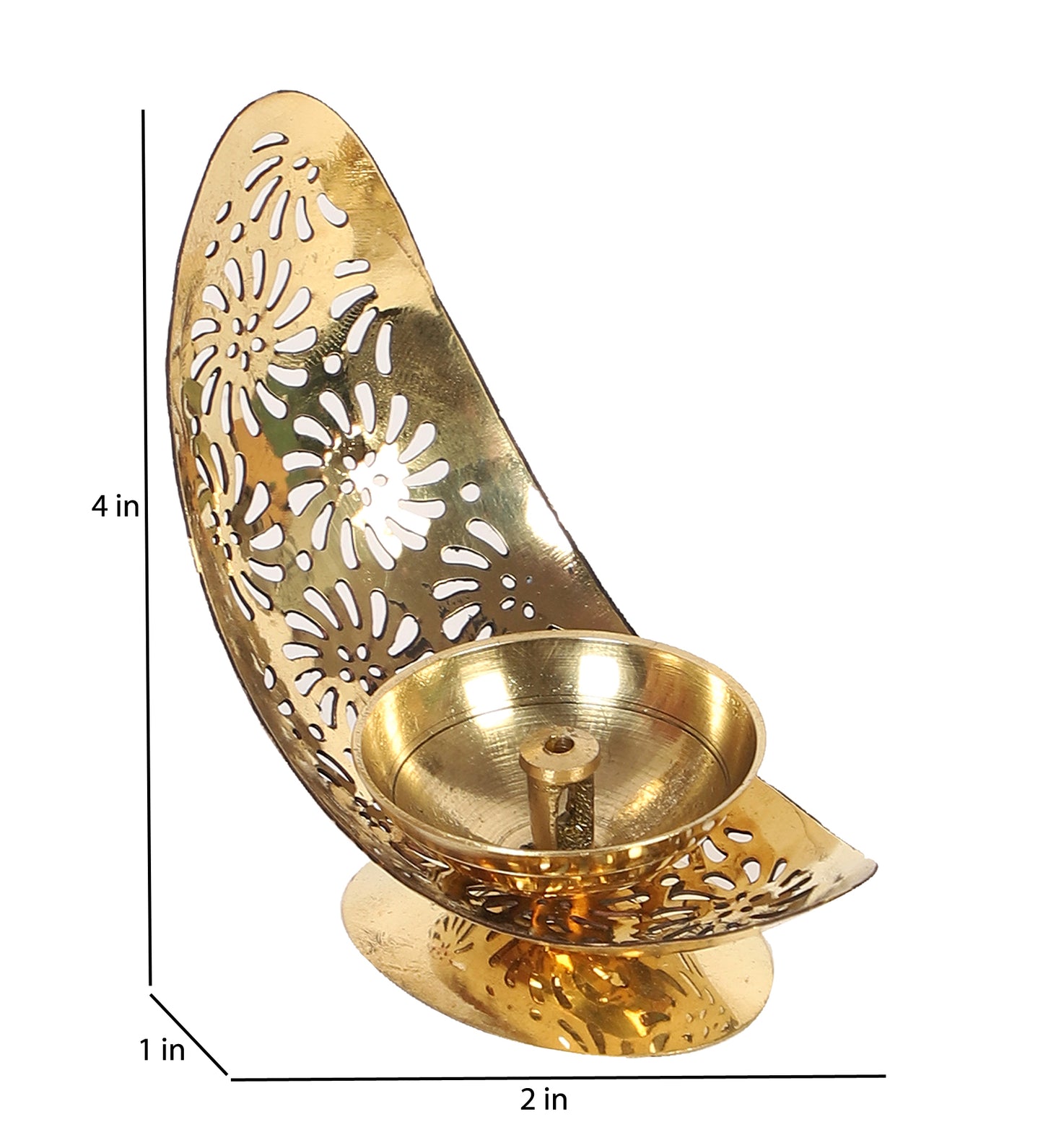 Moon Shape Brass Akhand Dia