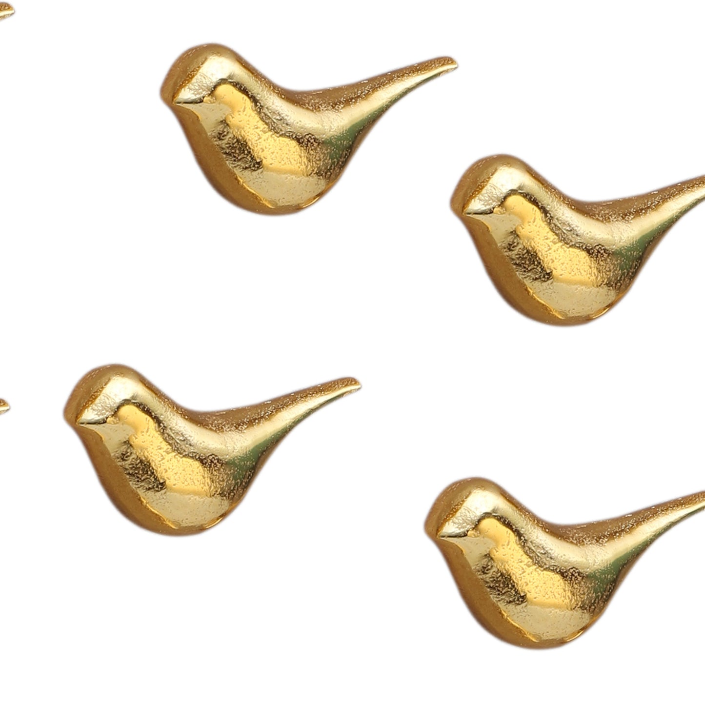 Gold Small Alumininium Bird Set of 8