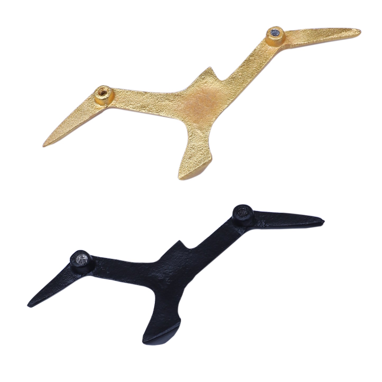 Flying Black & Gold Aluminium Bird Set of 8