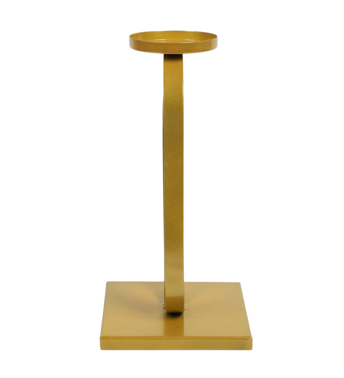 Metal Wired Oval Striped Candle Stand