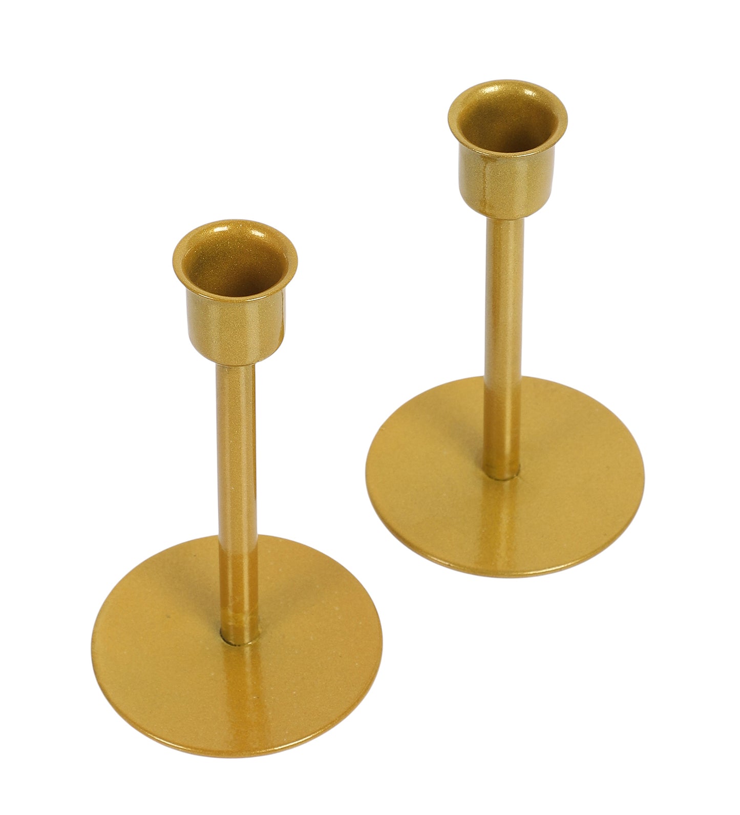 Metal Round Base Candle Stand Set of 2