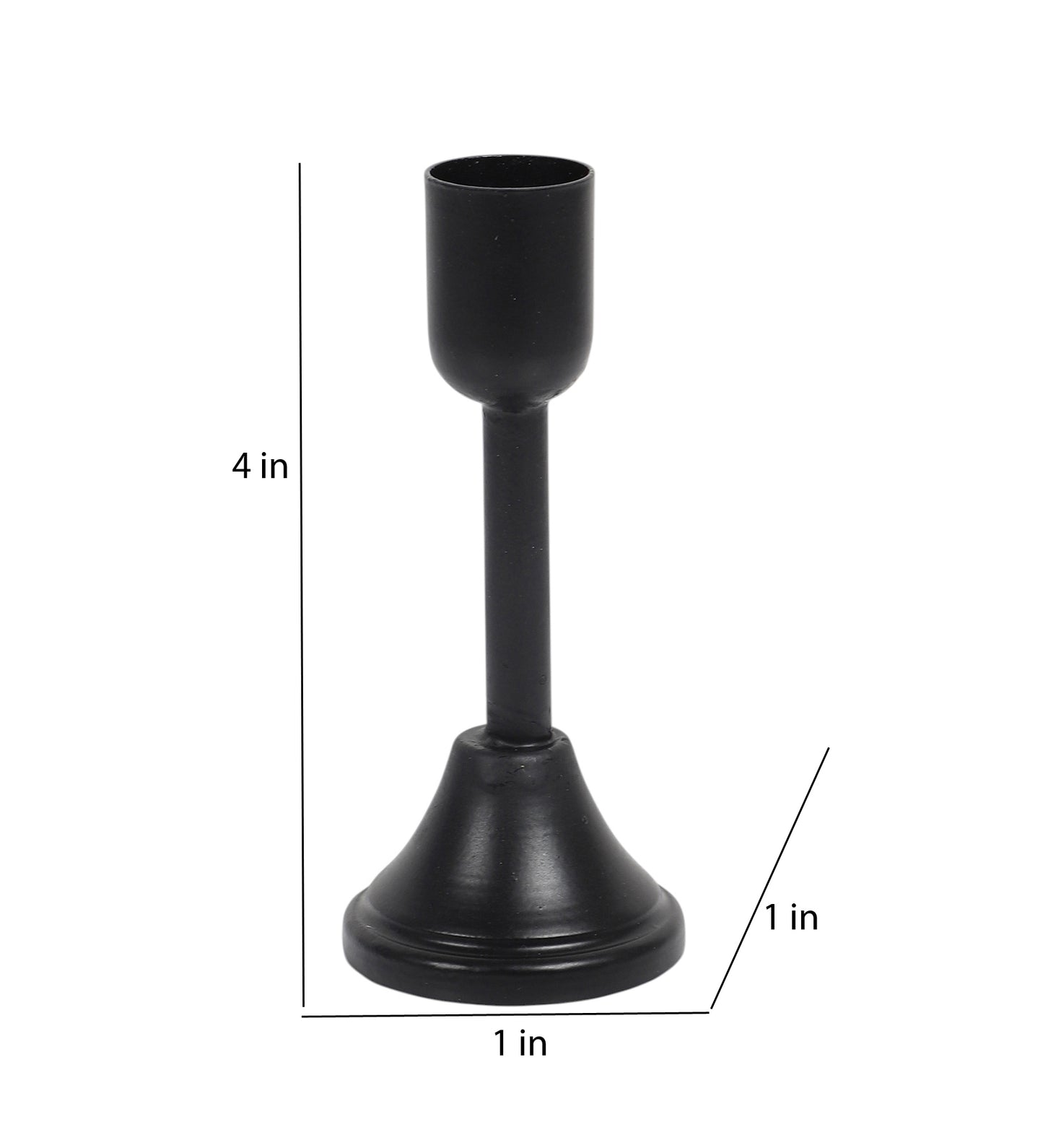 Small Black & Gold Candle Stand Set of 3