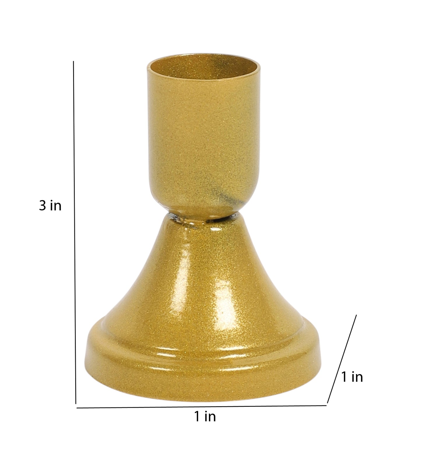 Small Black & Gold Candle Stand Set of 3