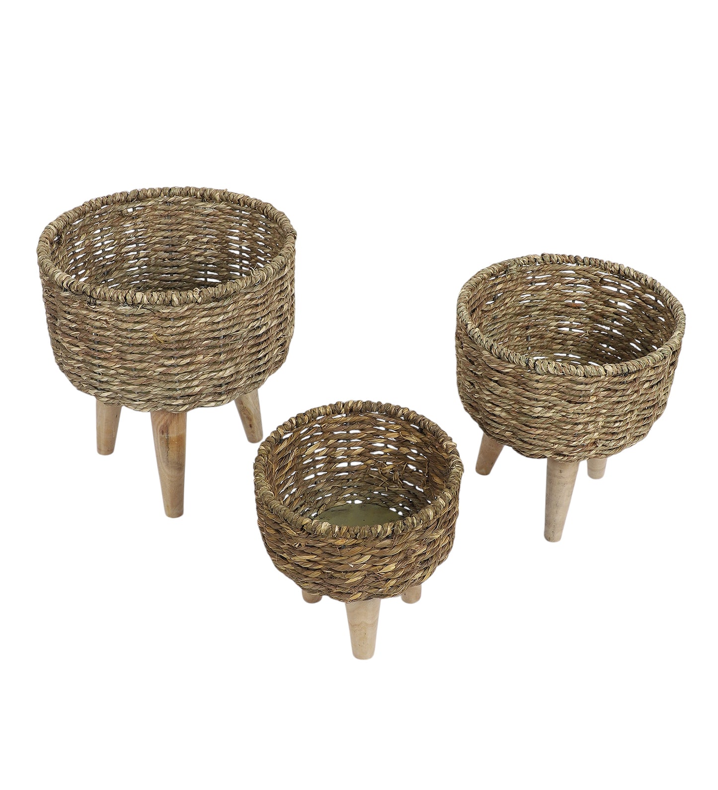 Biege Jute Planter Set of 3