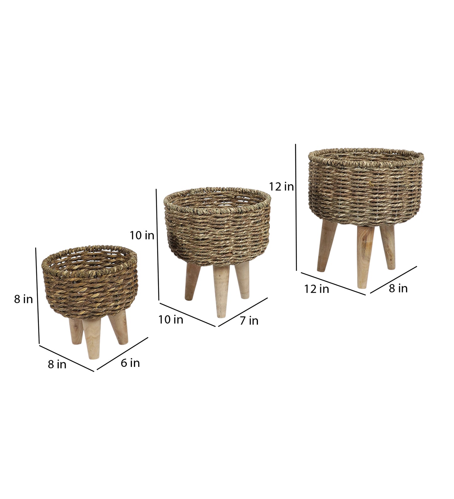 Biege Jute Planter Set of 3