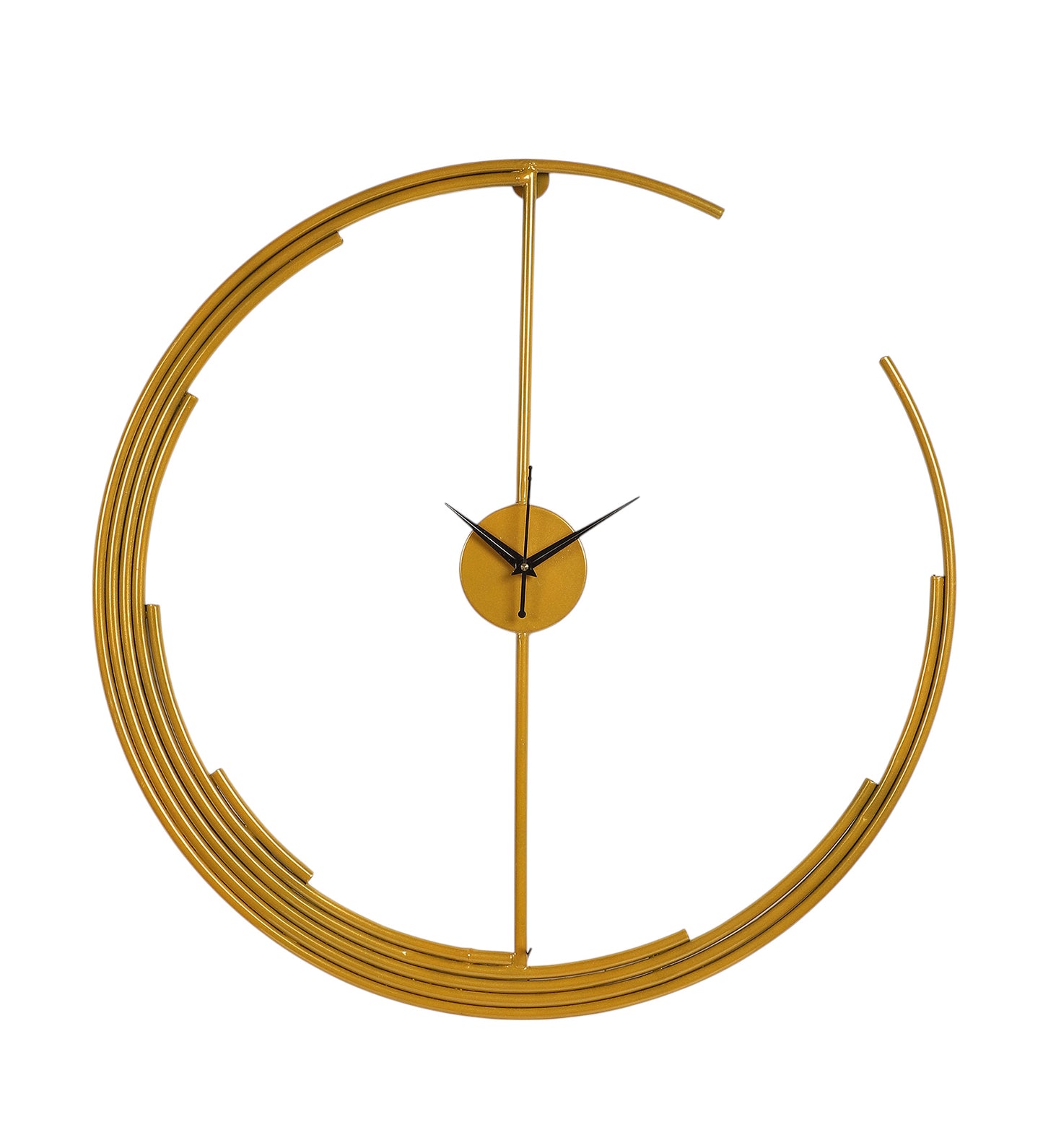 Metal Half Ring Piped Clock