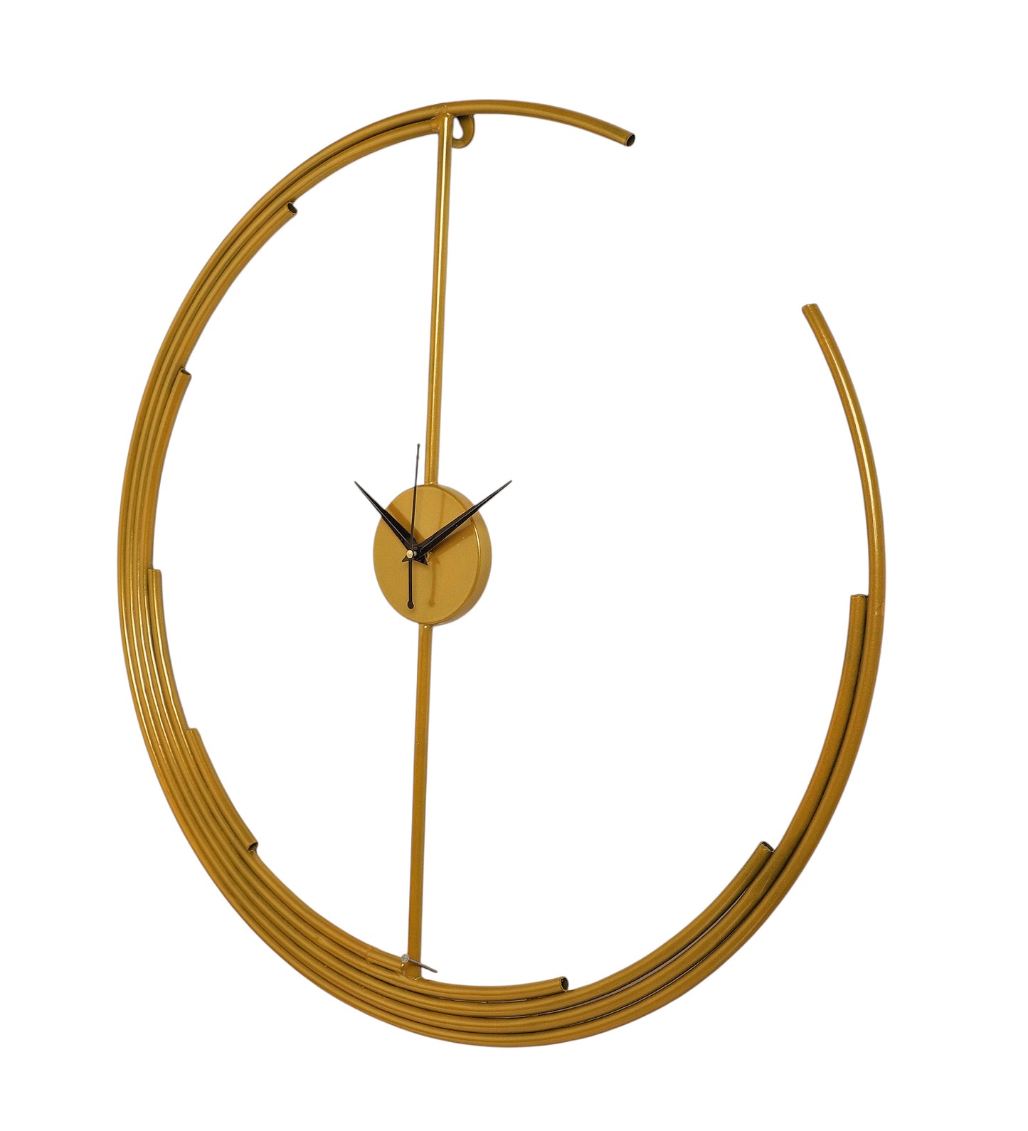Metal Half Ring Piped Clock
