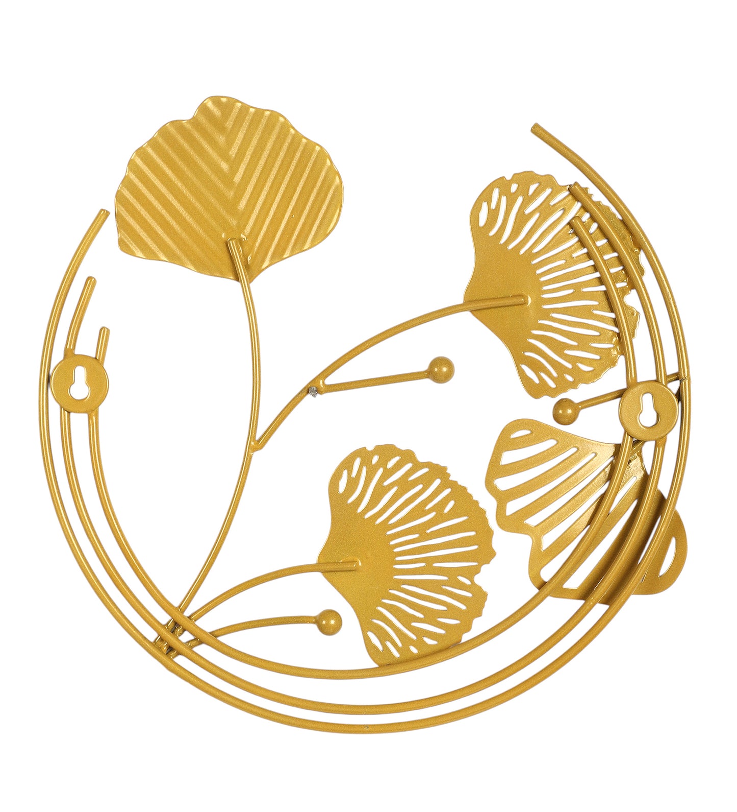 Gold half Leaves Wall Decor Set of 2