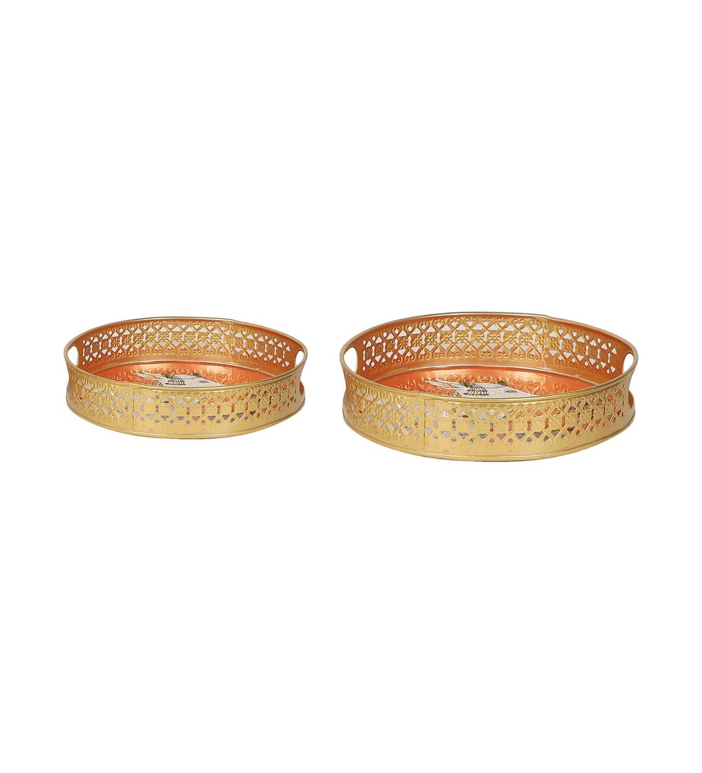 Orange Cow Tray Set of 2