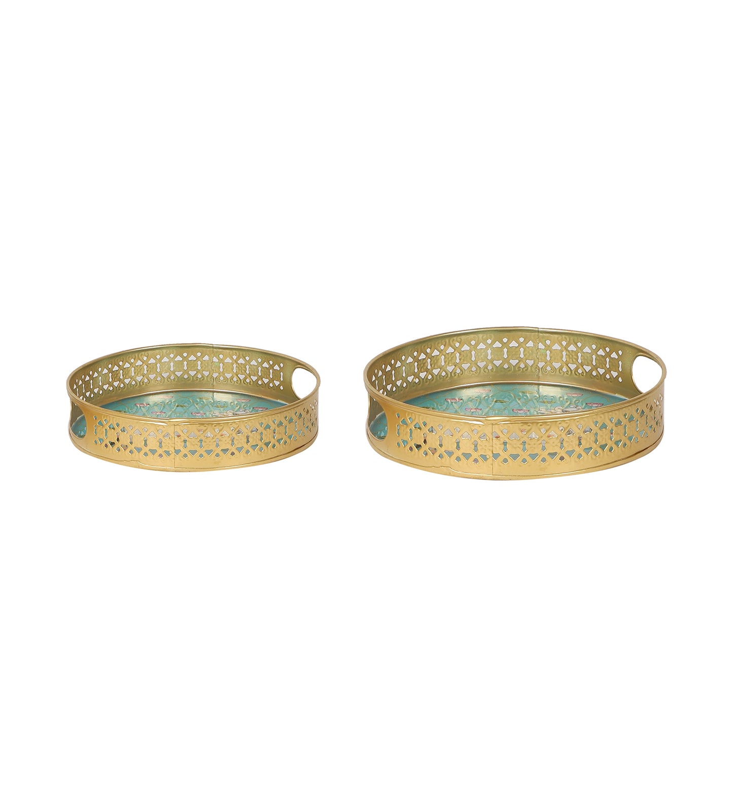 Green Cow Tray Set of 2