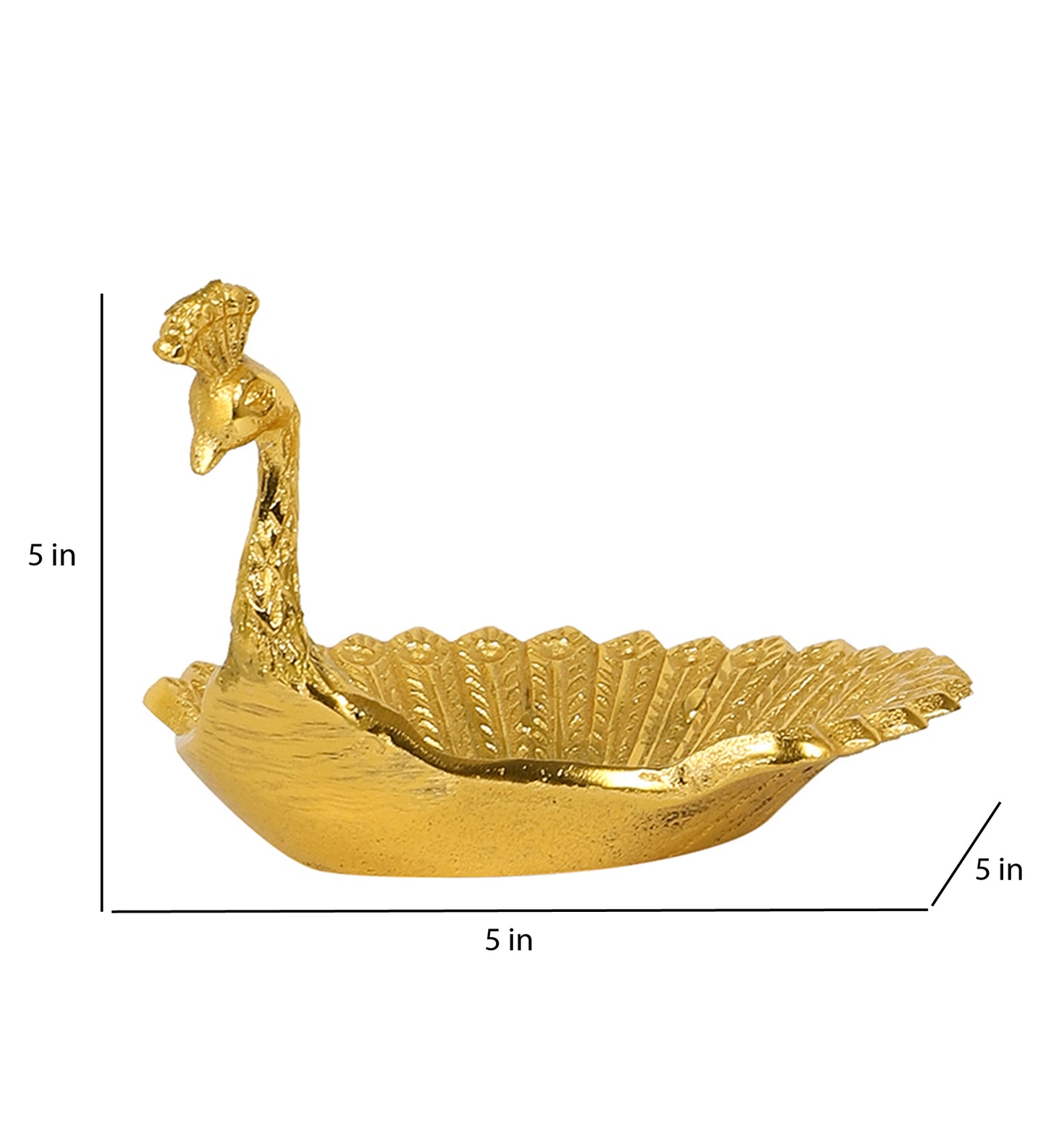 Peacock Aluminium Platter Set of 2