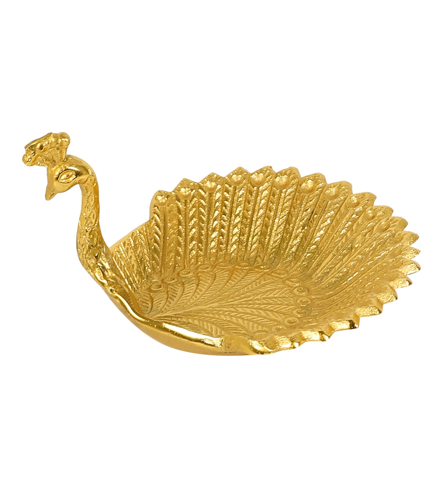Peacock Aluminium Platter Set of 2