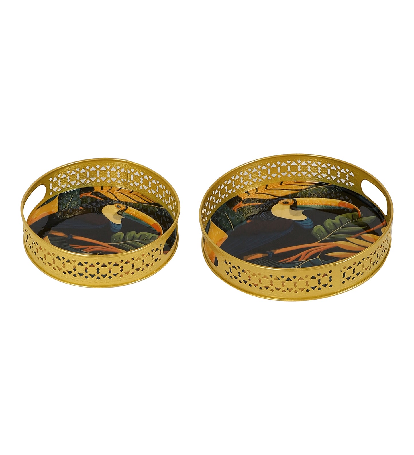 Blue Bird Tray Set of 2