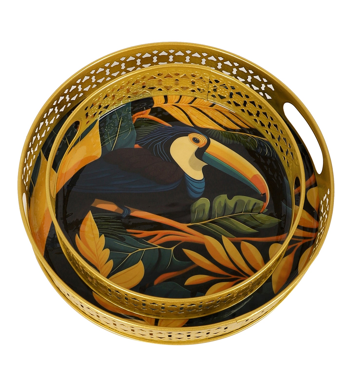 Blue Bird Tray Set of 2