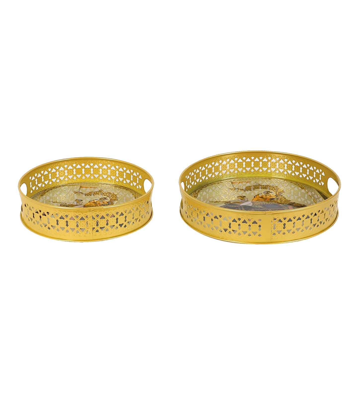 Elephant Black Tray Set of 2