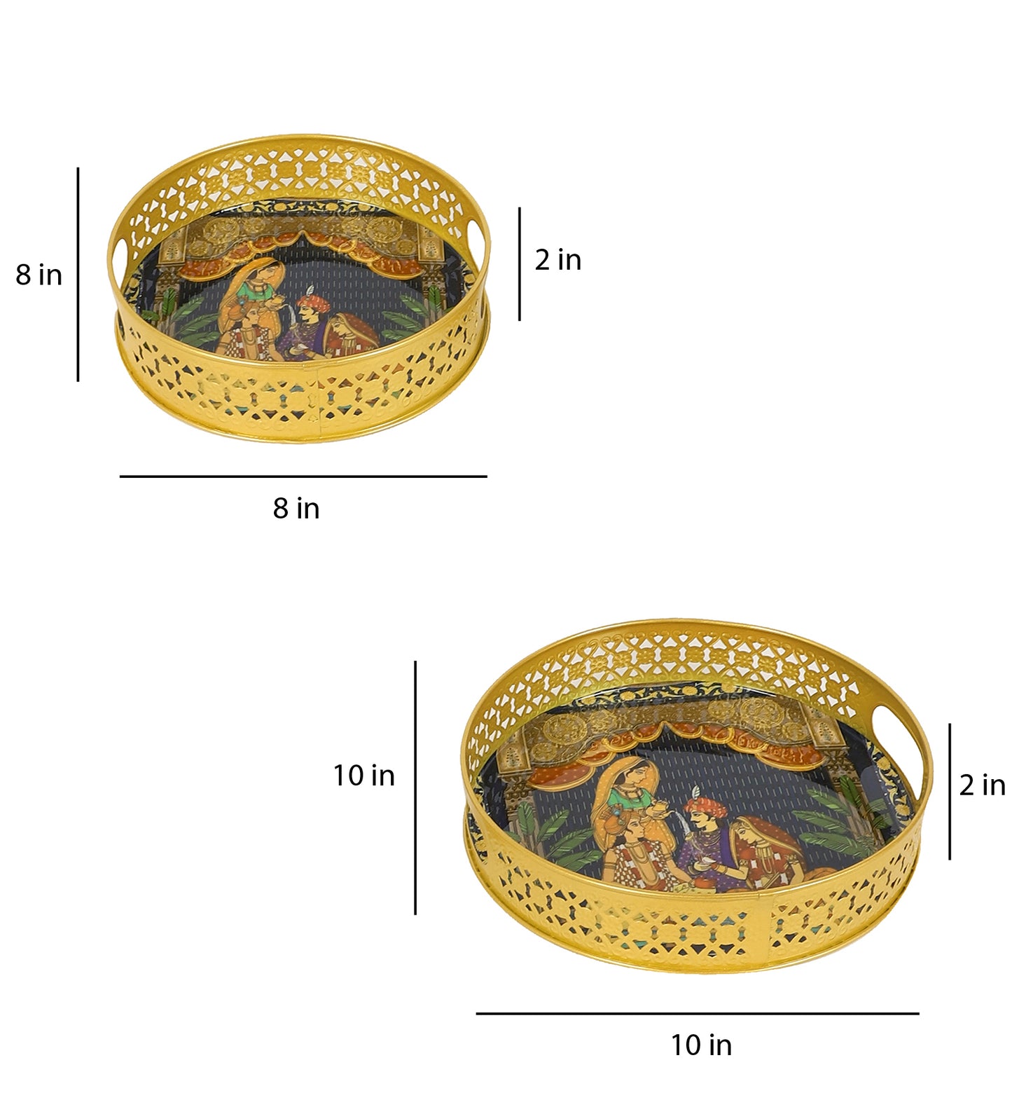 Wedding Design Tray Set of 2