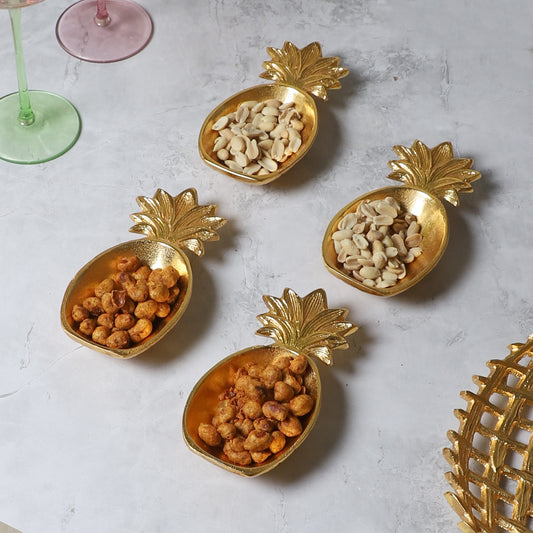 Pineapple ALuminium Platter Set of 4
