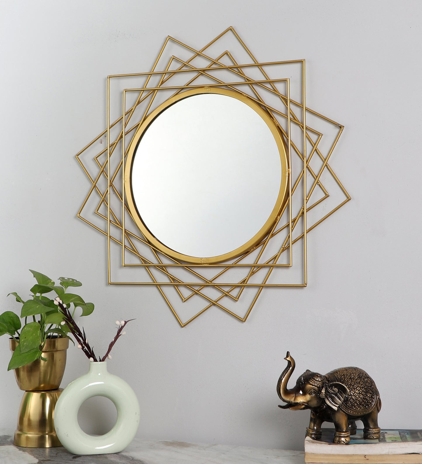 Cross Lines Wired Wall Miror
