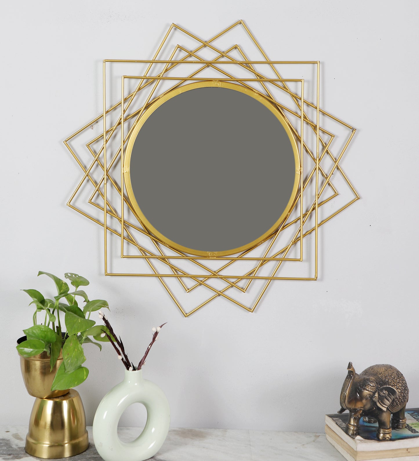 Cross Lines Wired Wall Miror