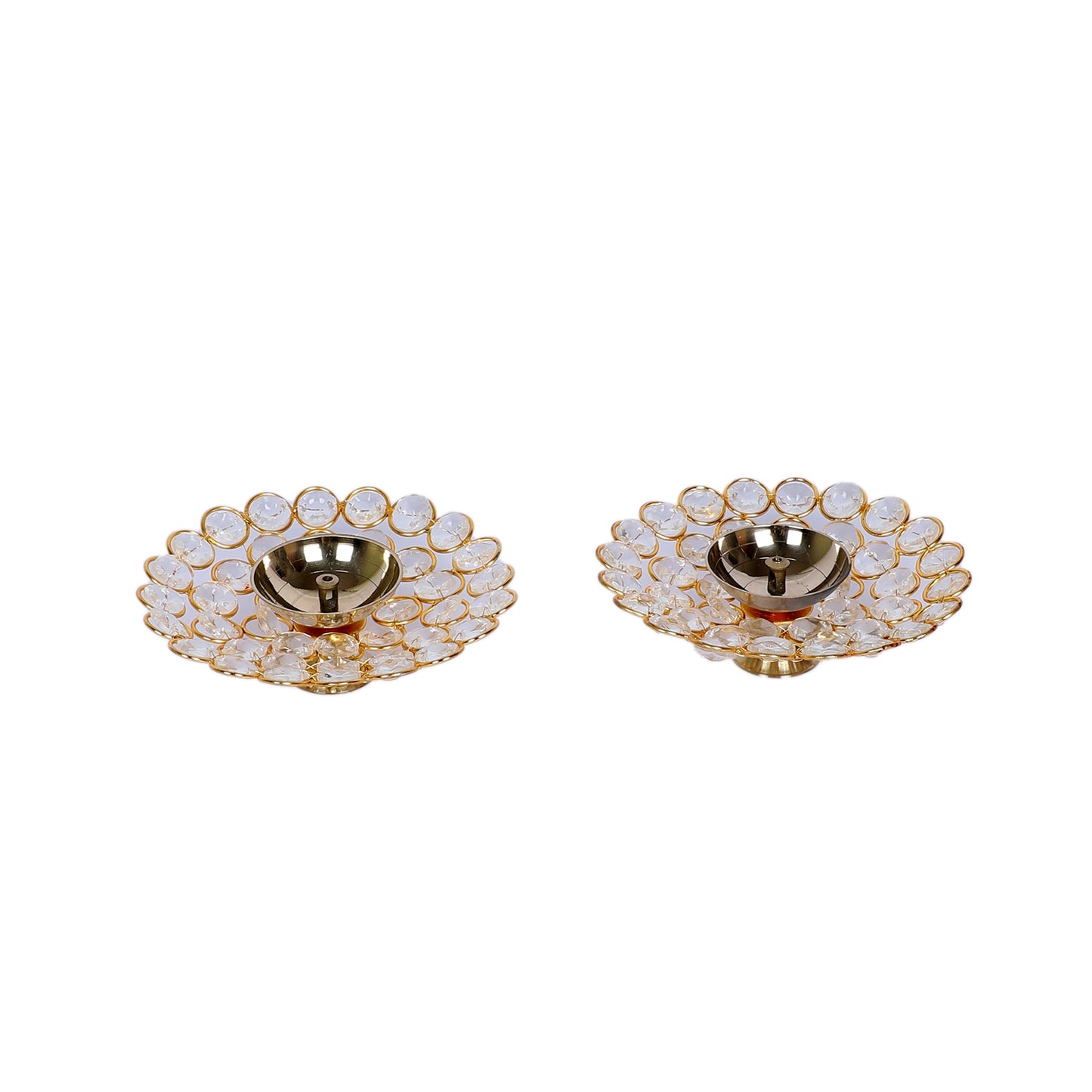 Crystal Brass Dia Set of 2