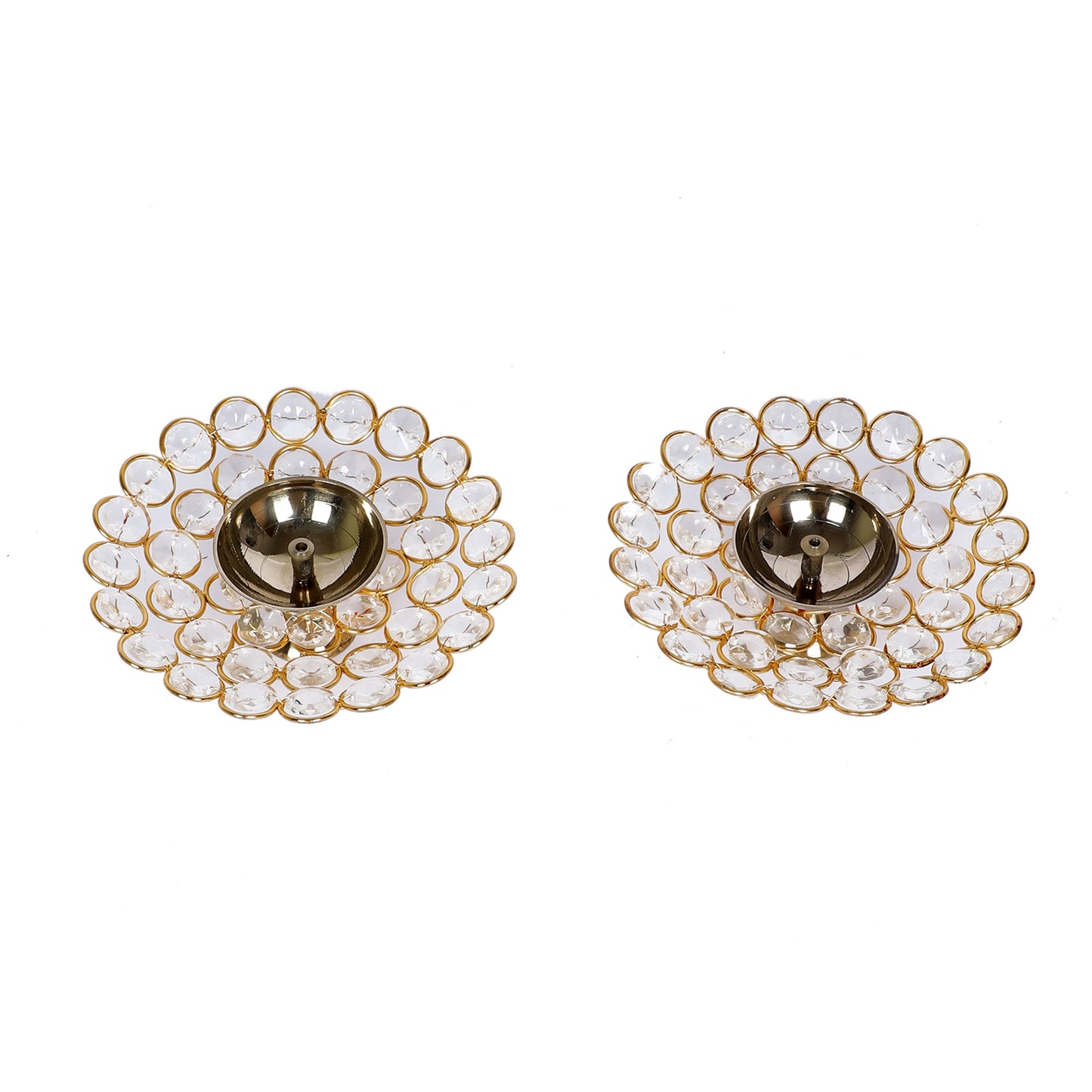 Crystal Brass Dia Set of 2