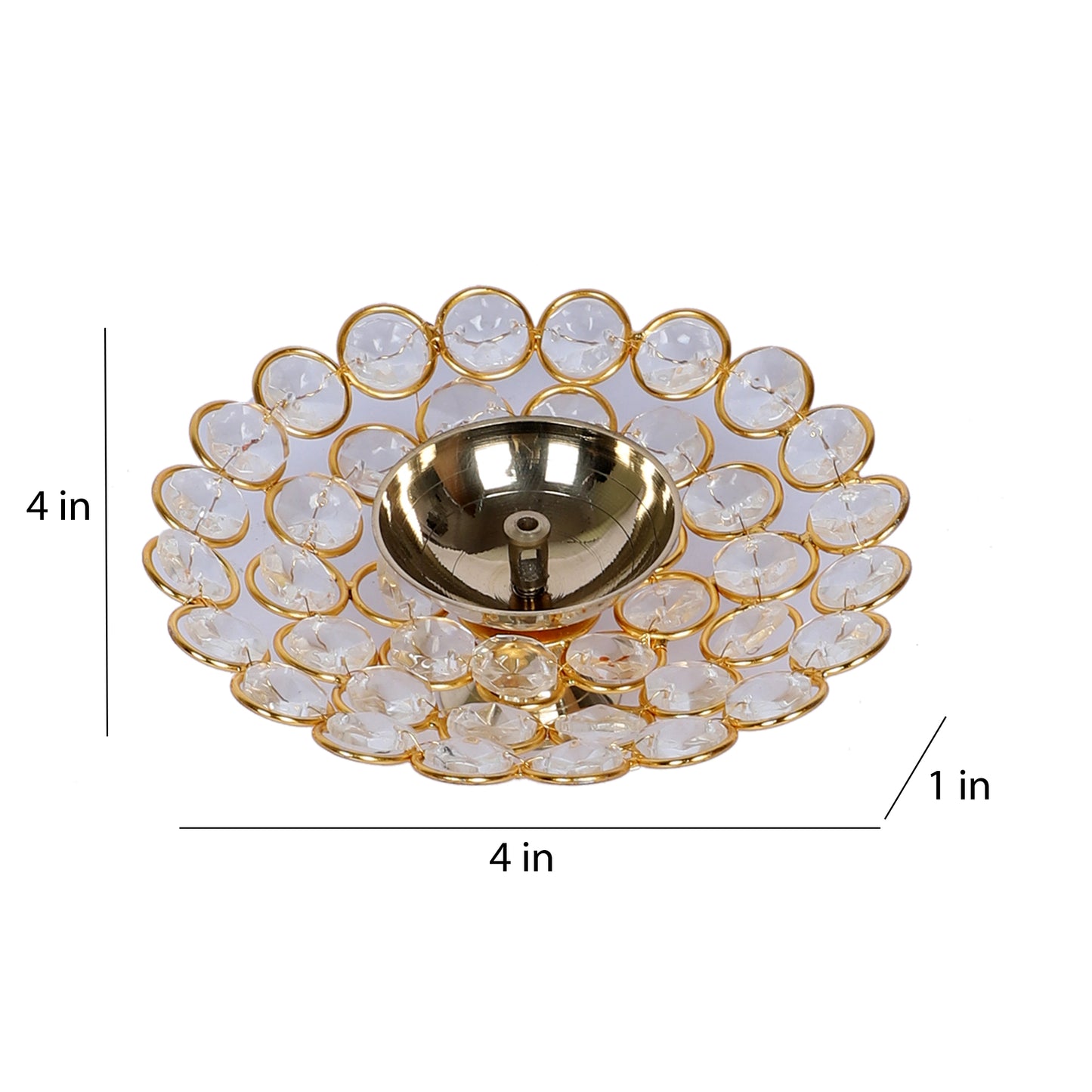 Crystal Brass Dia Set of 2