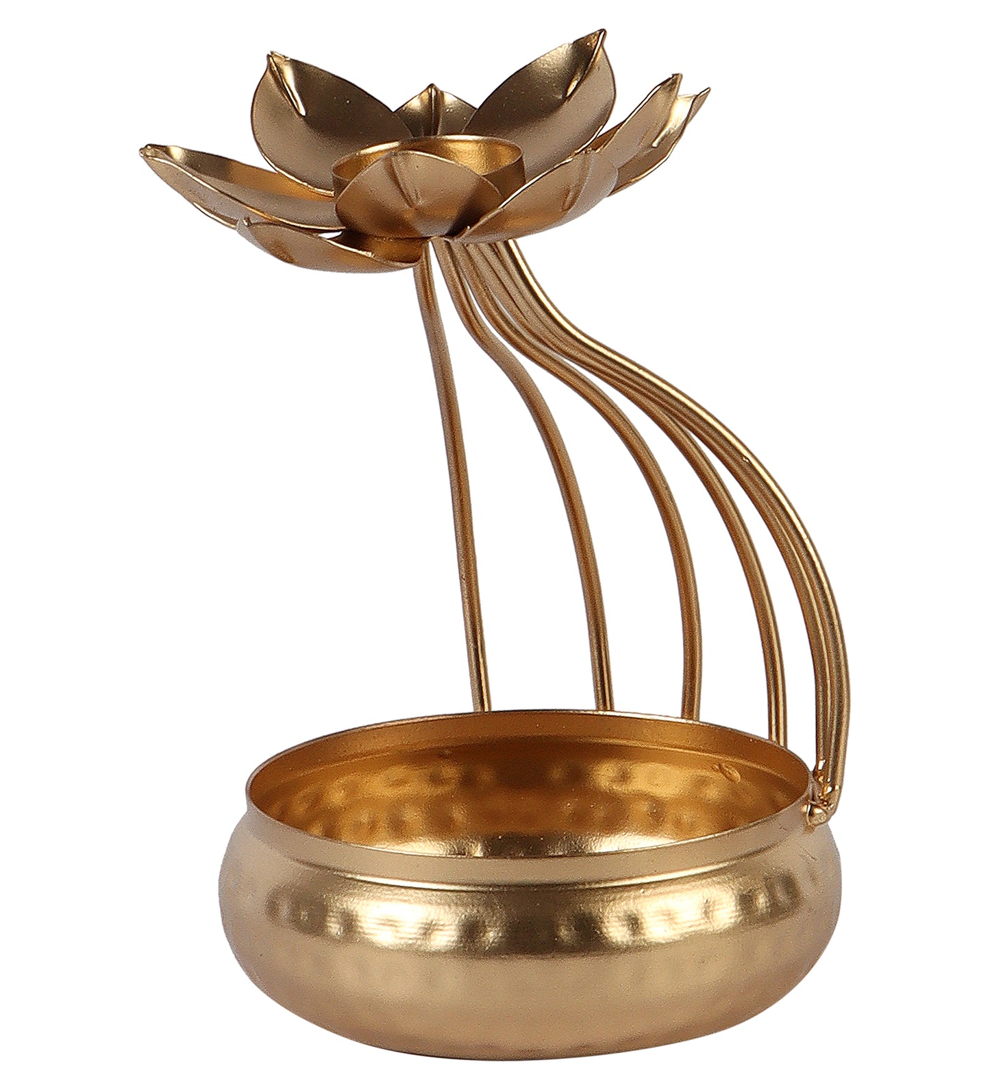 Gold Urli Bowl With Flower Set of 2