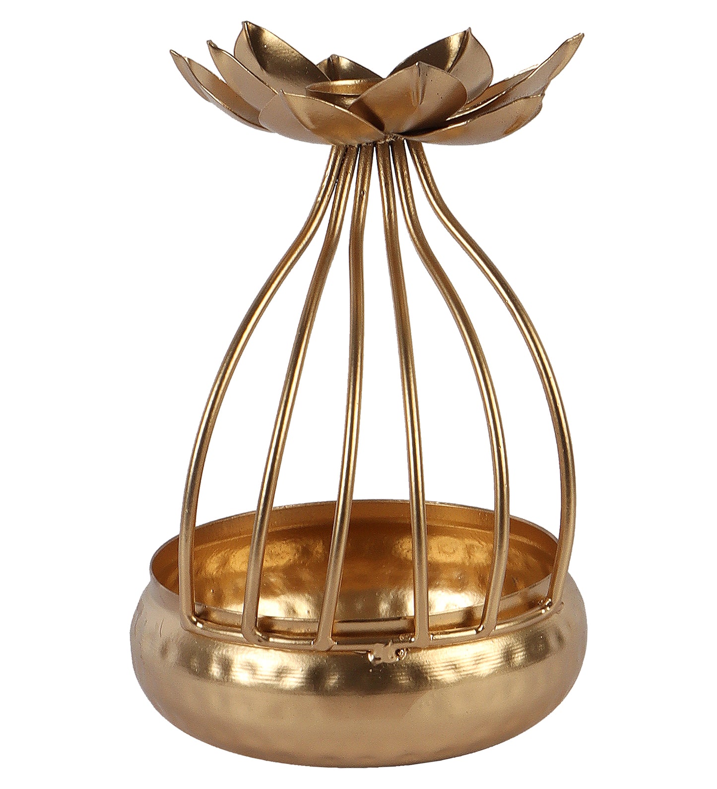 Gold Urli Bowl With Flower Set of 2