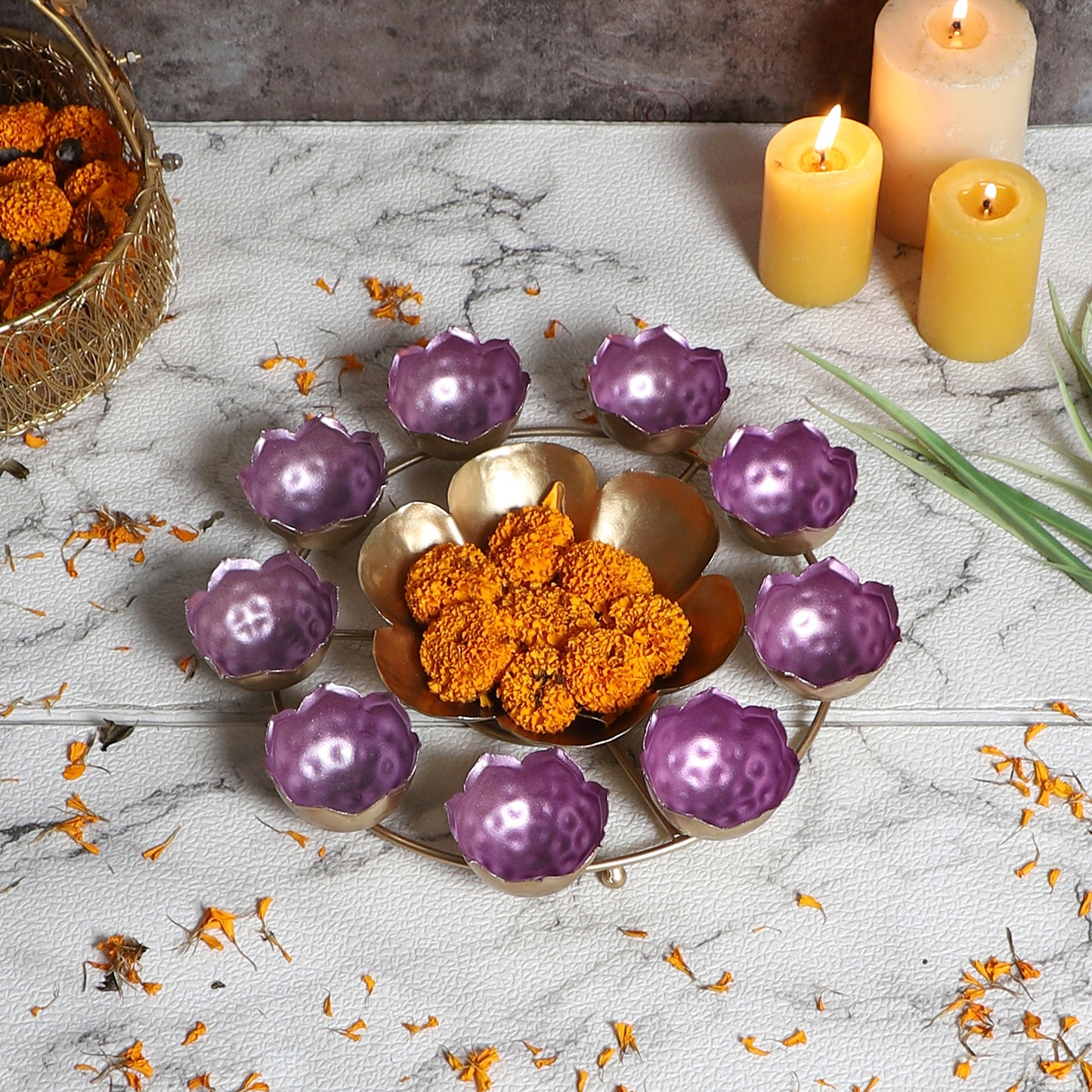 Purple & Gold Taj Urli