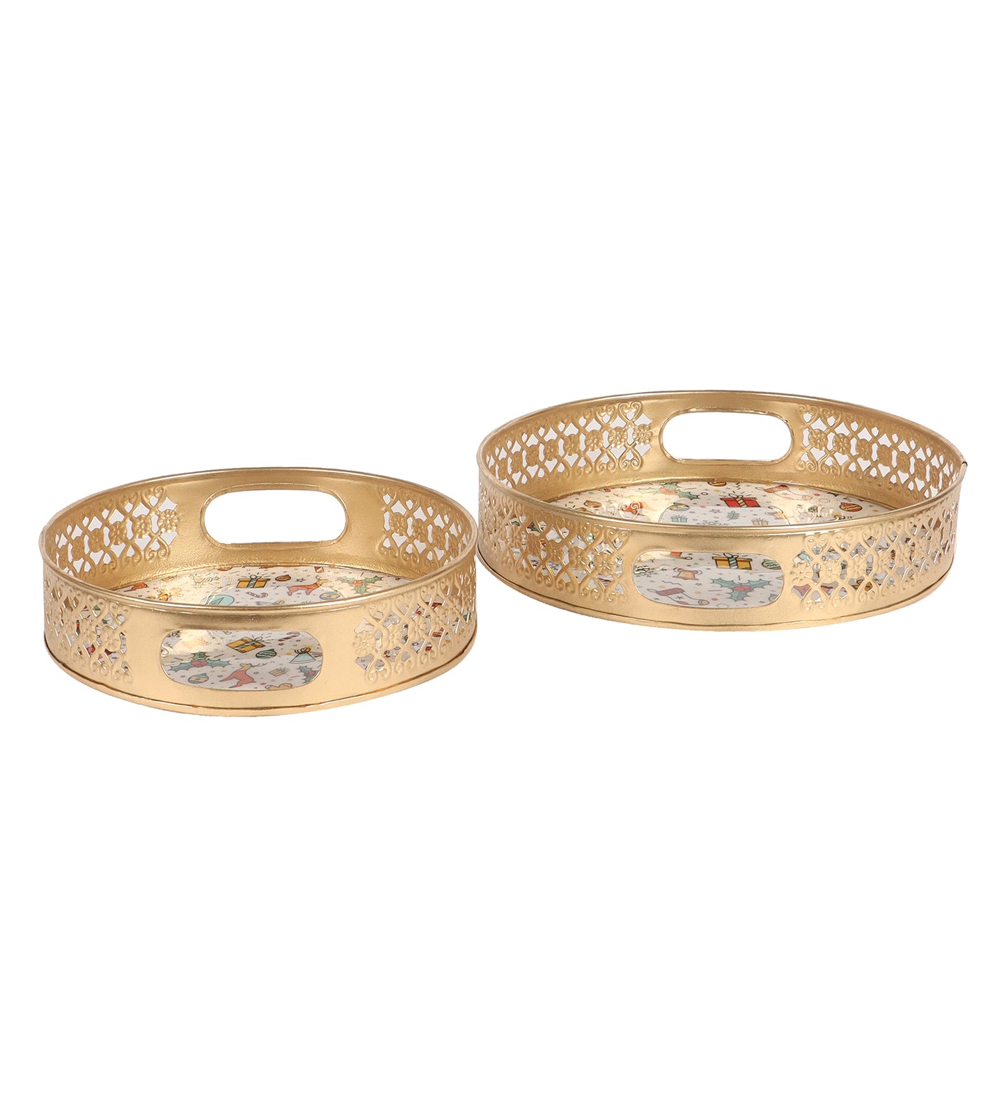 Christmas Gifts Metal Basket Set of 2
