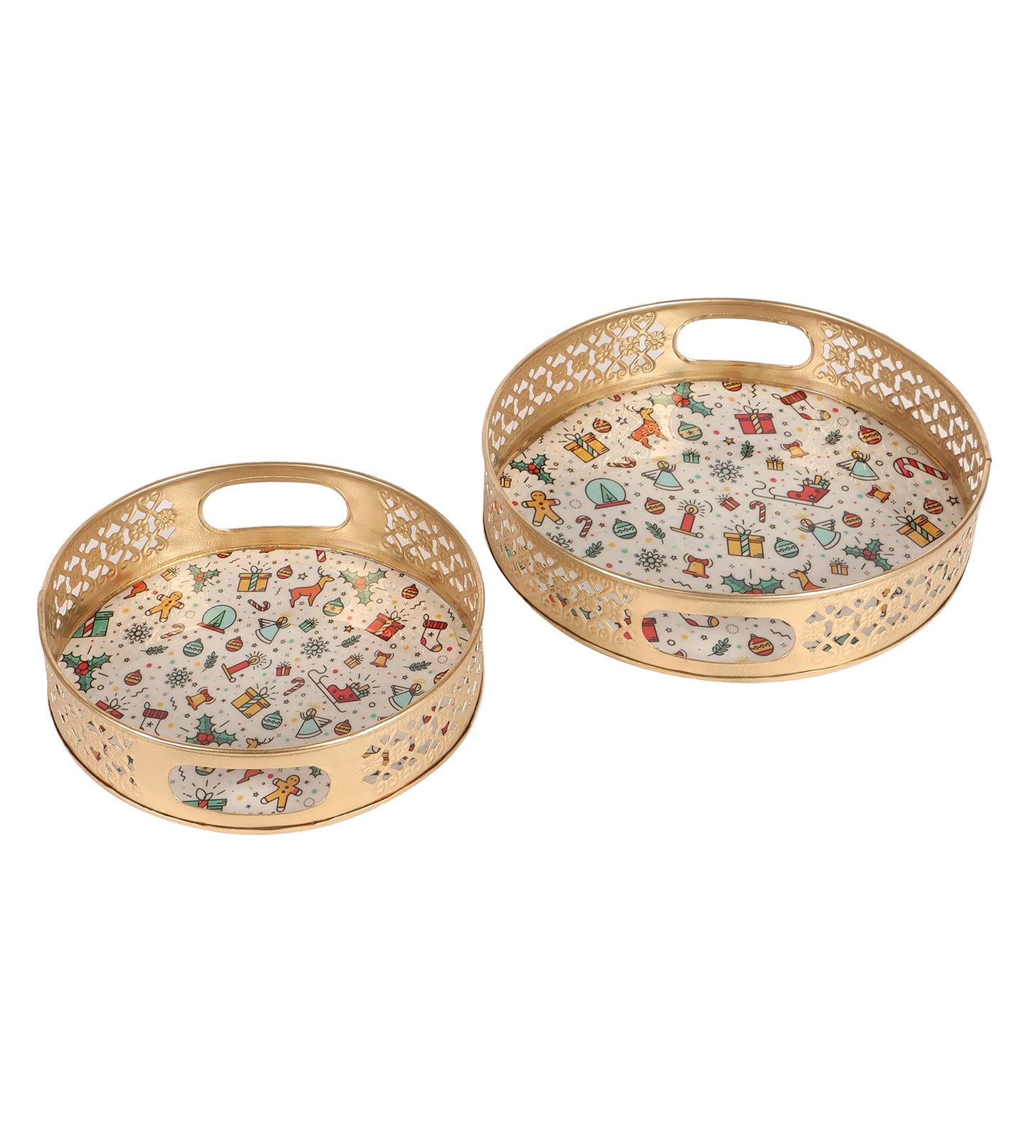 Christmas Gifts Metal Basket Set of 2