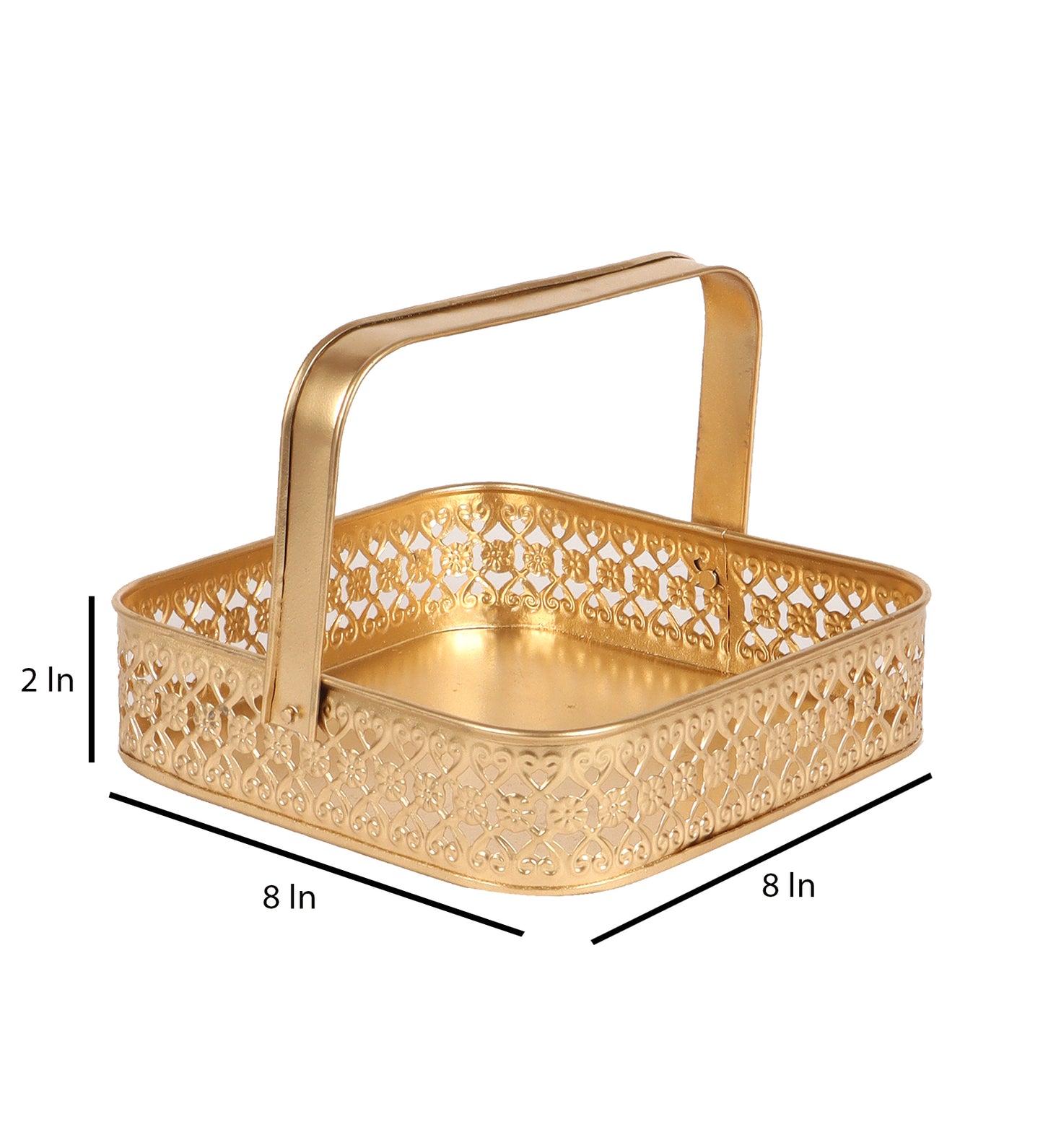 Basket With 4 Metal Jars