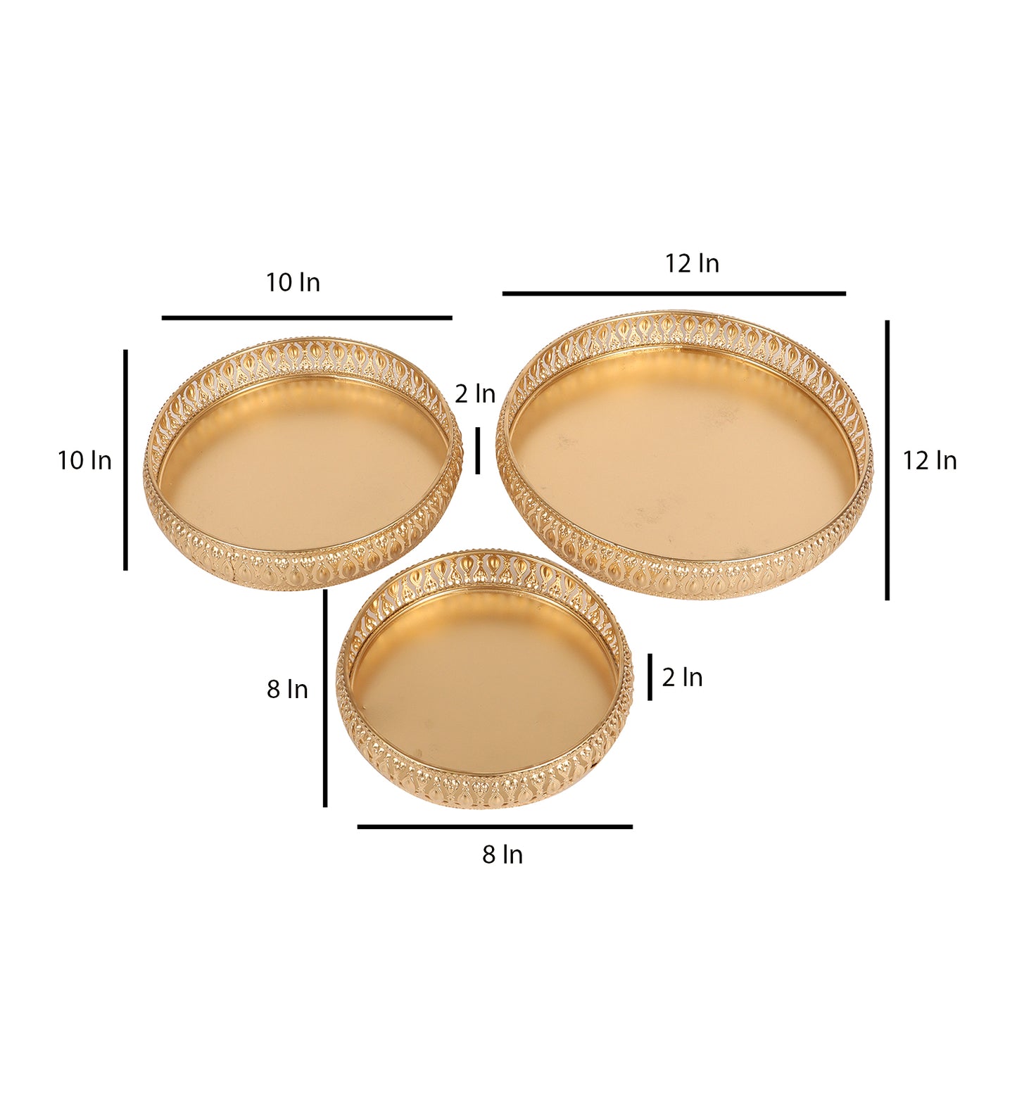 Round Etching Basket Set of 3