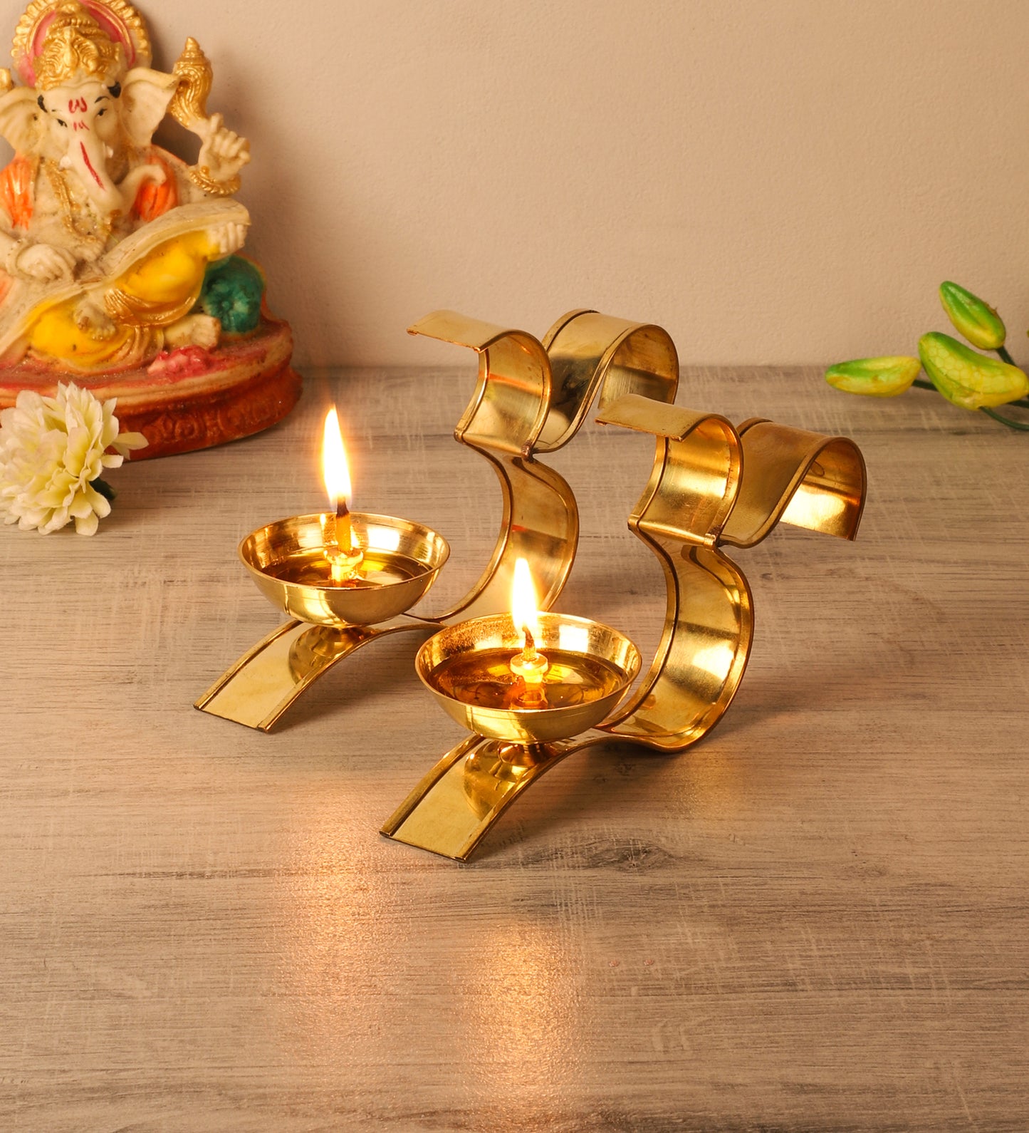 Om Akhand Dia Set of 2