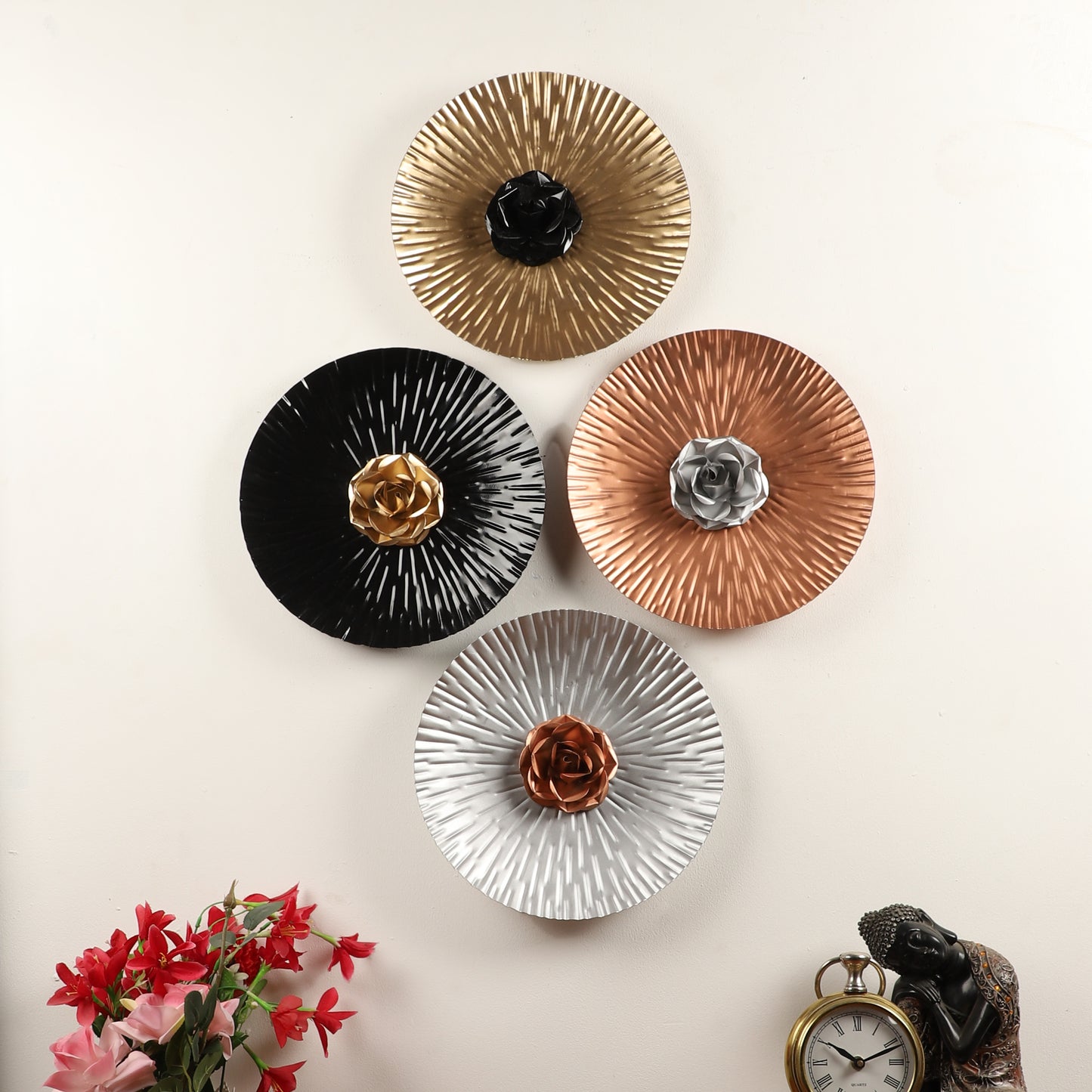 Rose Wall Décor Set of 4