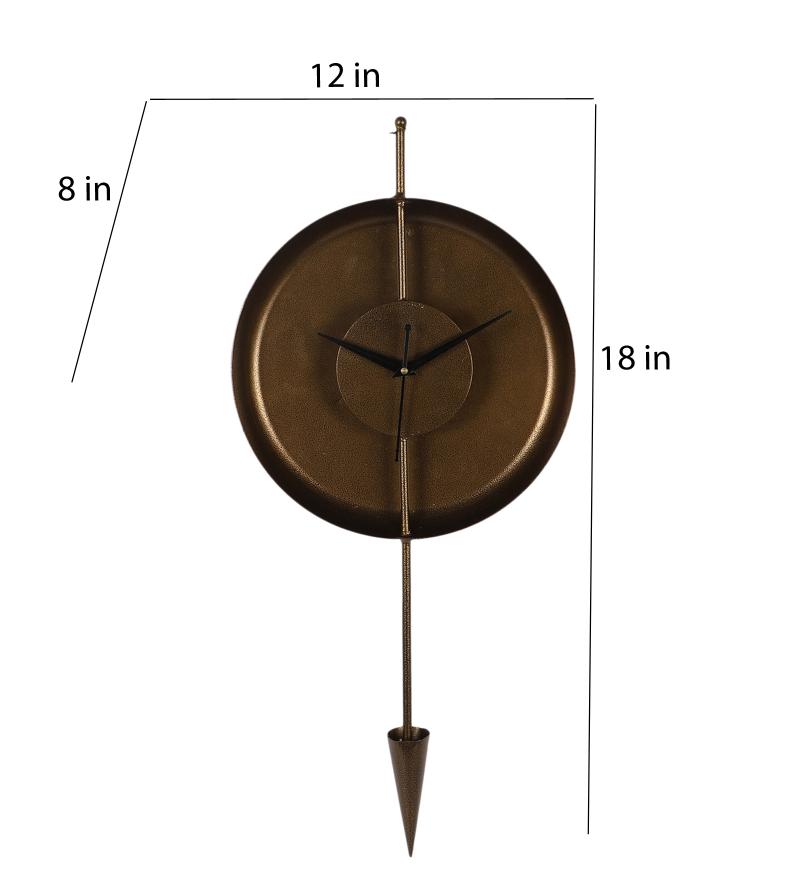 Brown Textured Cone Clock