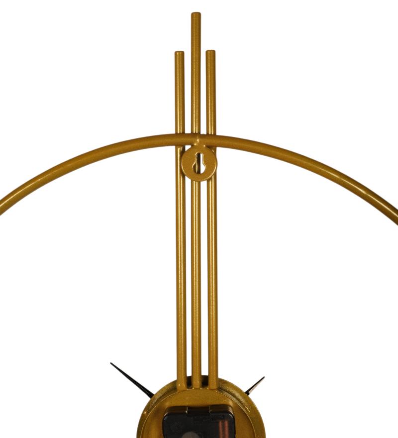Ring & Stripe Clock Gold
