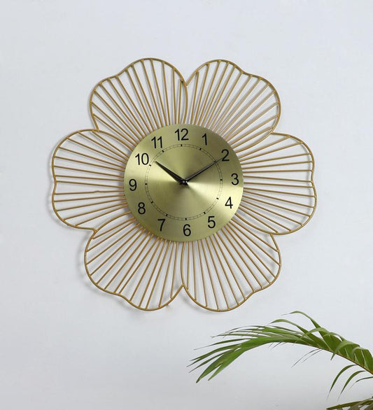 Gold Flower Shape Wall Mirror