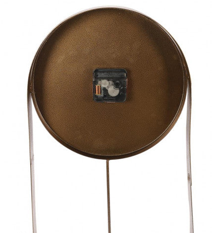 Brown Textured Pendulam Clock